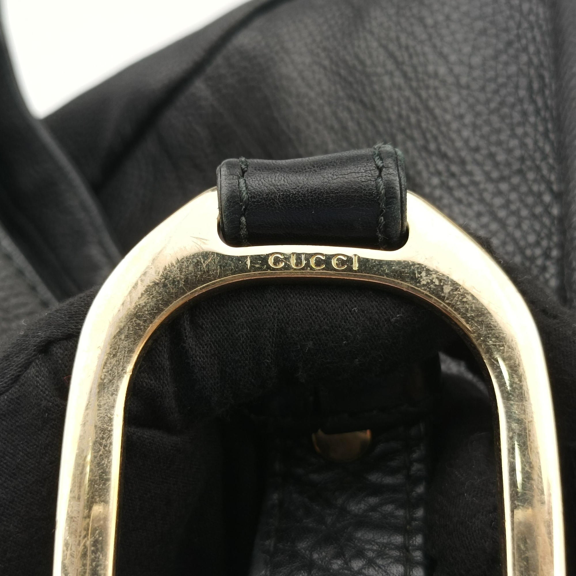 Pre-owned Gucci Greenwich hobo Black Leather 268749 shoulderbag | stylenewstar
