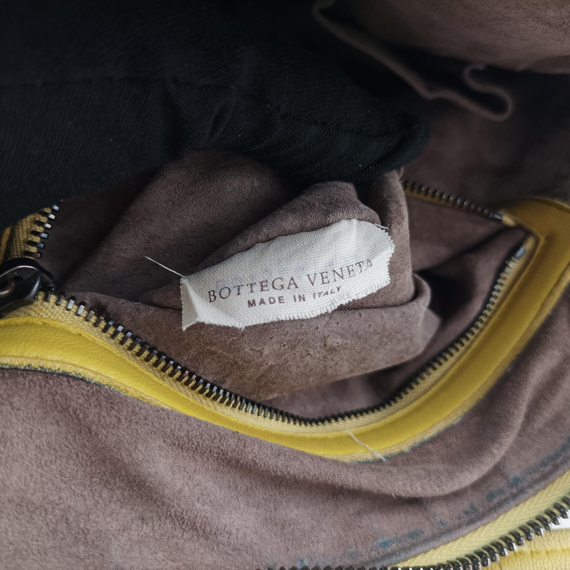 Pre-owned Bottega Veneta NODINI Intrecciato Yellow lambskin  shoulderbag | stylenewstar