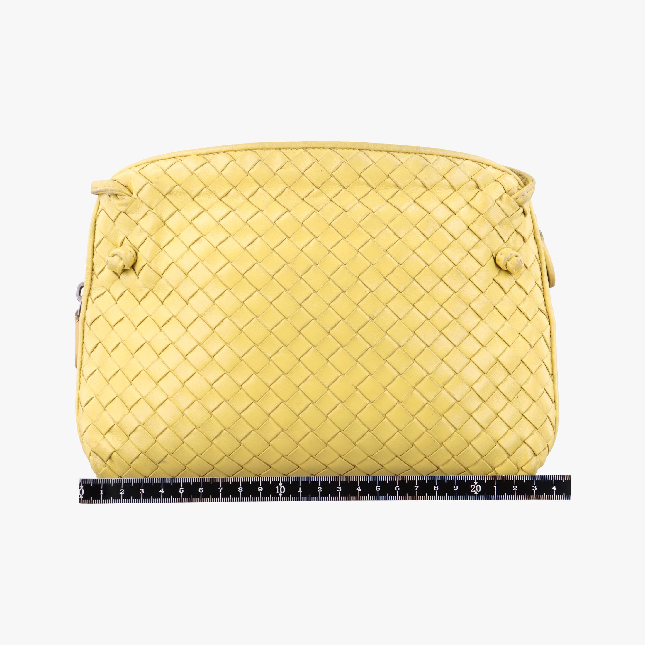 Pre-owned Bottega Veneta NODINI Intrecciato Yellow lambskin  shoulderbag | stylenewstar