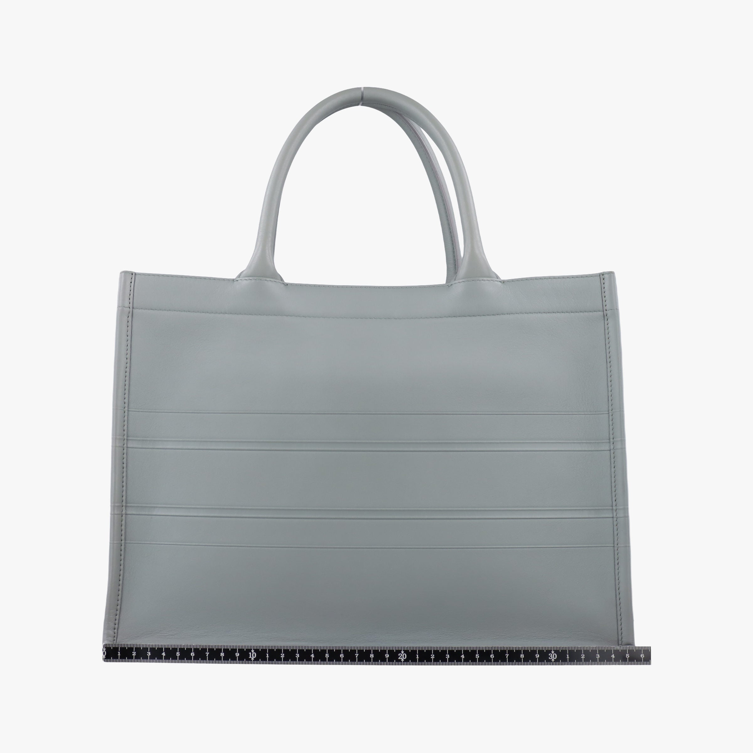 Secondhand Christian Dior Book Tote Bag Grey leather  handbag | stylenewstar