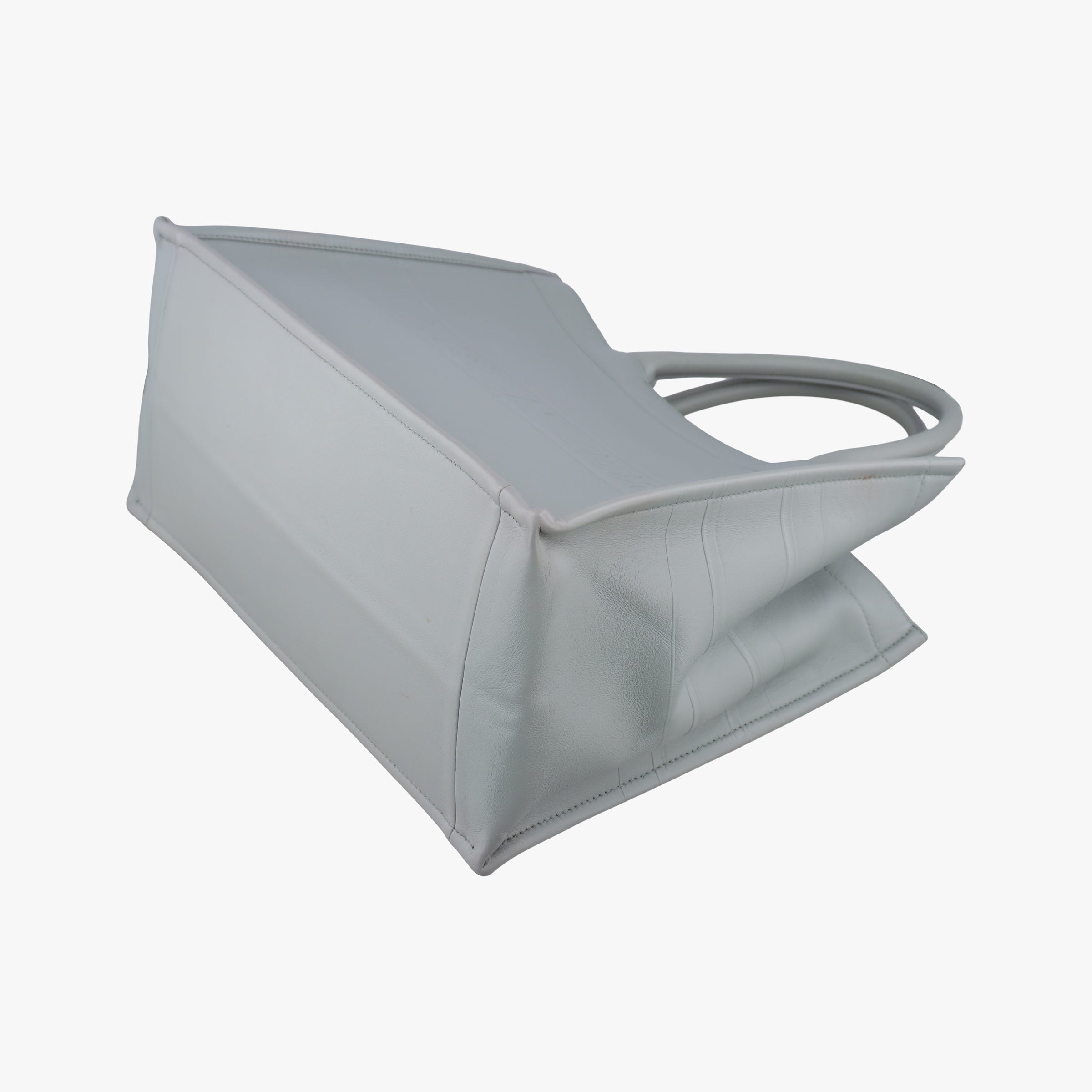 Secondhand Christian Dior Book Tote Bag Grey leather  handbag | stylenewstar