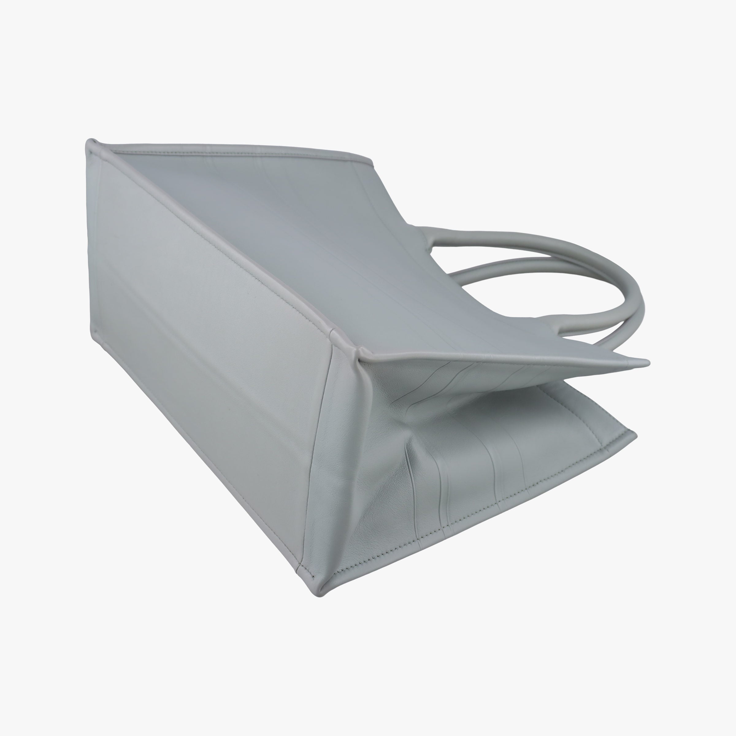 Secondhand Christian Dior Book Tote Bag Grey leather  handbag | stylenewstar