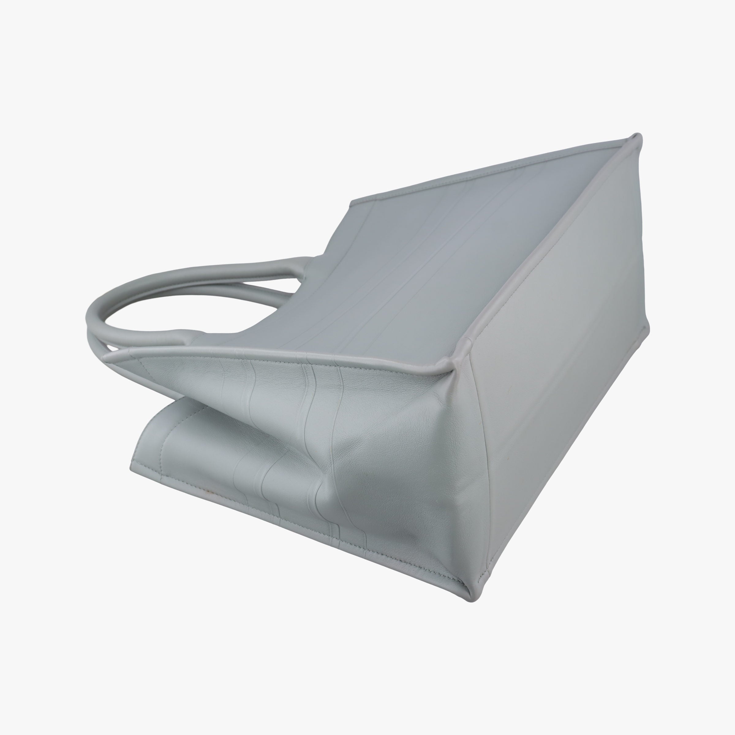 Secondhand Christian Dior Book Tote Bag Grey leather  handbag | stylenewstar
