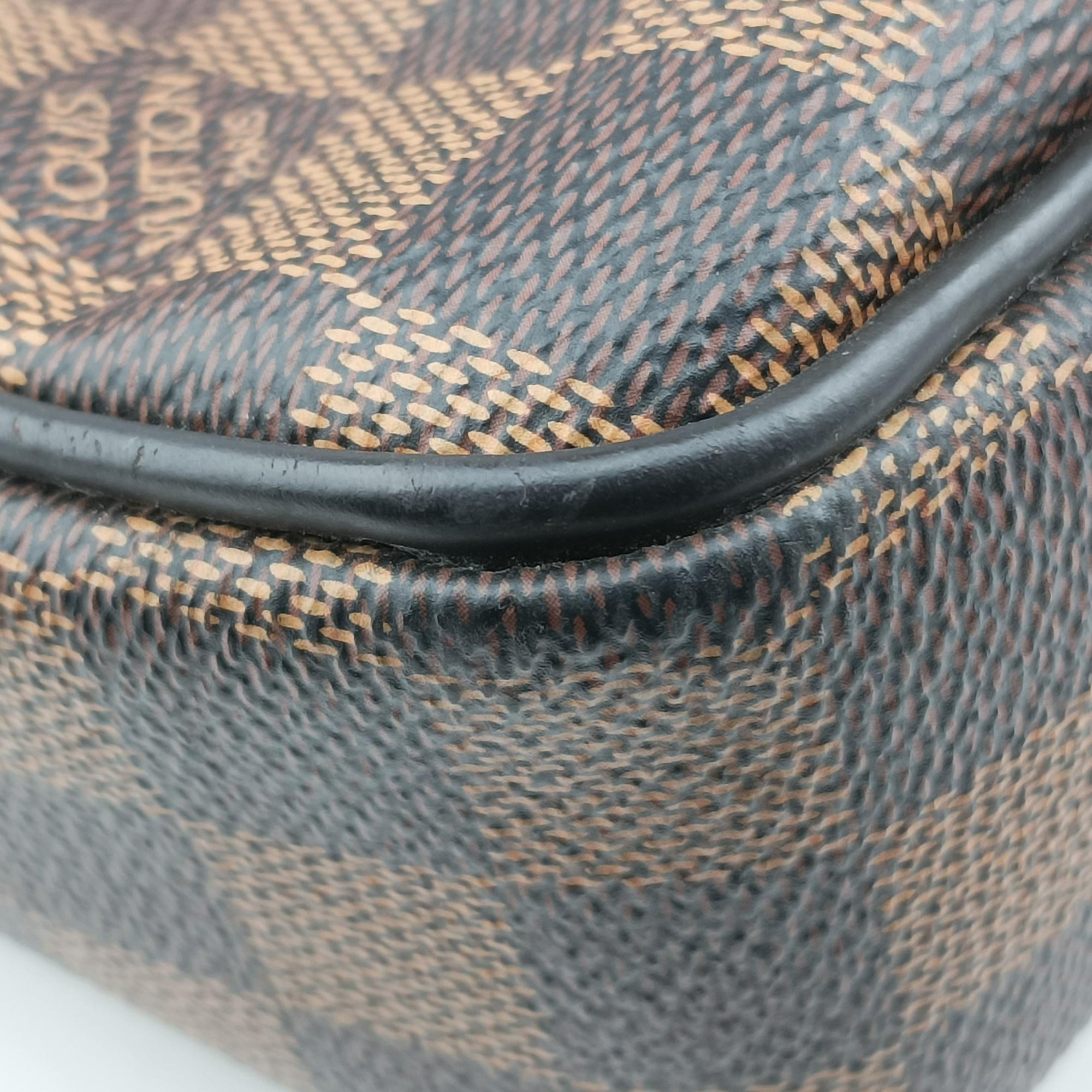 Pre-owned Louis Vuitton Porte Documents Voyage EBENE Damier Canvas N41466 handbag | stylenewstar