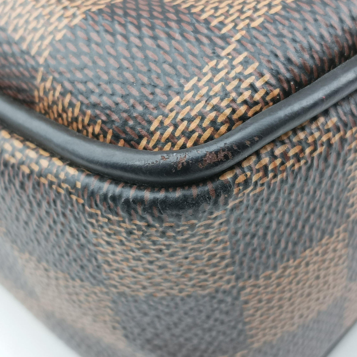 Pre-owned Louis Vuitton Porte Documents Voyage EBENE Damier Canvas N41466 handbag | stylenewstar