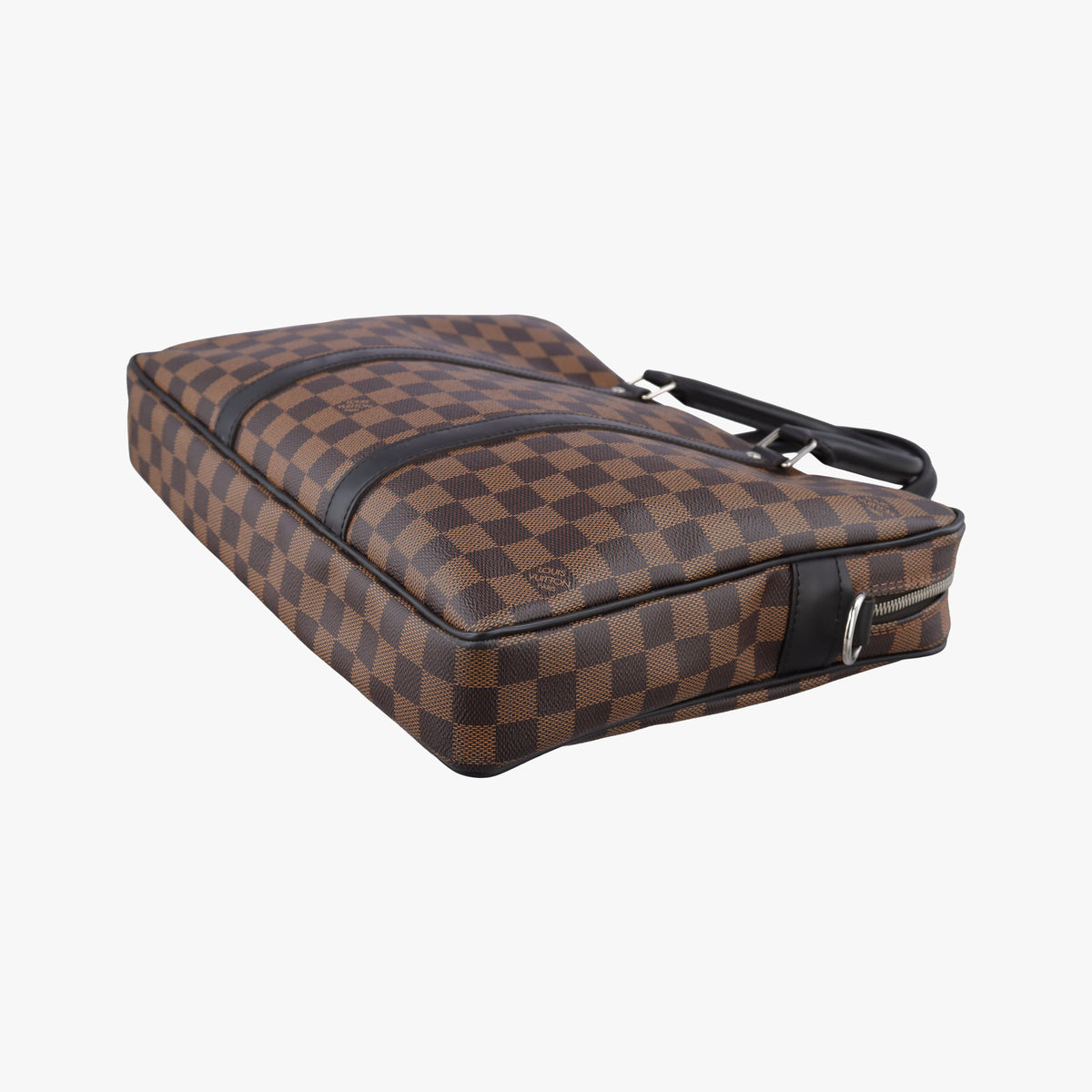 Pre-owned Louis Vuitton Porte Documents Voyage EBENE Damier Canvas N41466 handbag | stylenewstar