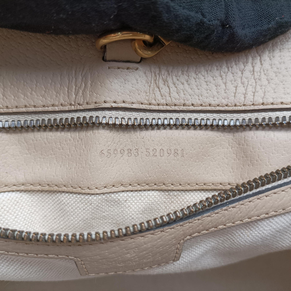 Pre-owned Gucci Interlocking G Beige PVC coated canvas×Leather 659983 shoulderbag | stylenewstar