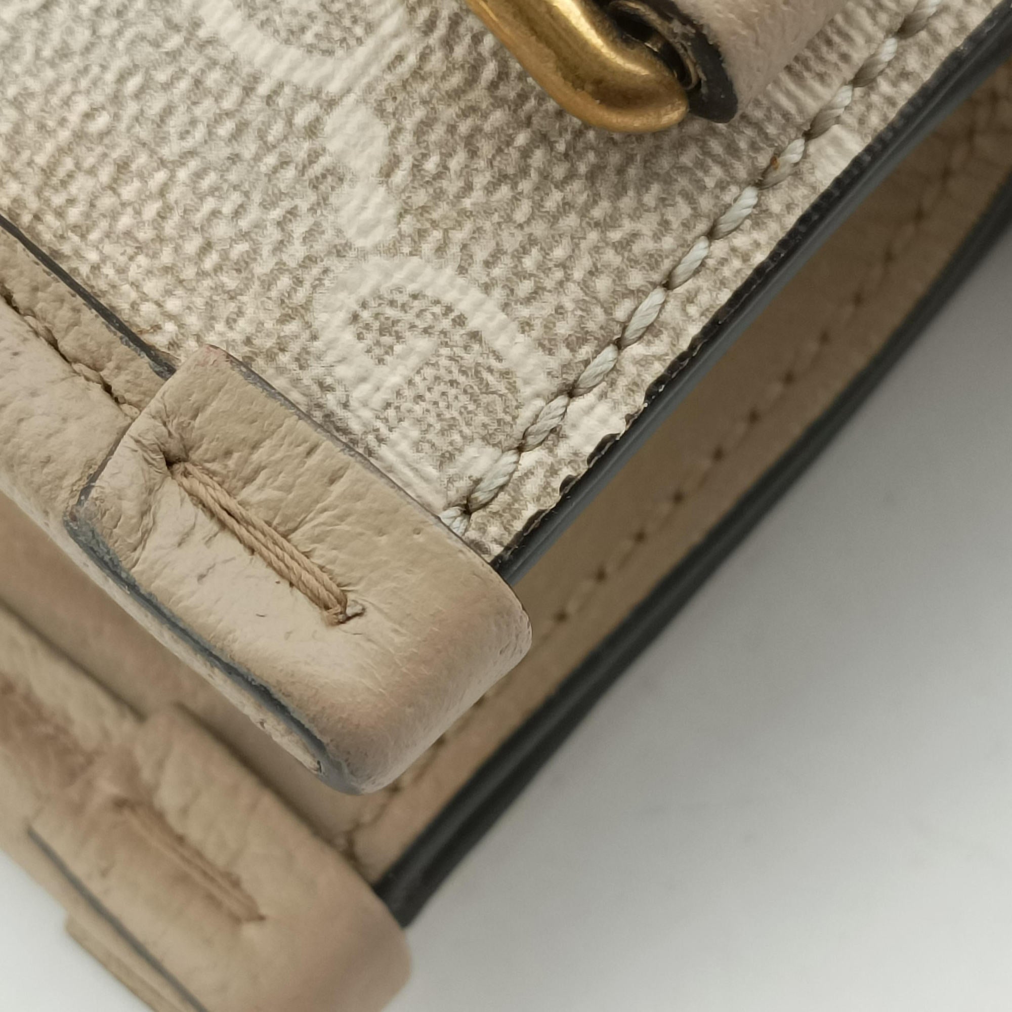 Pre-owned Gucci Interlocking G Beige PVC coated canvas×Leather 659983 shoulderbag | stylenewstar