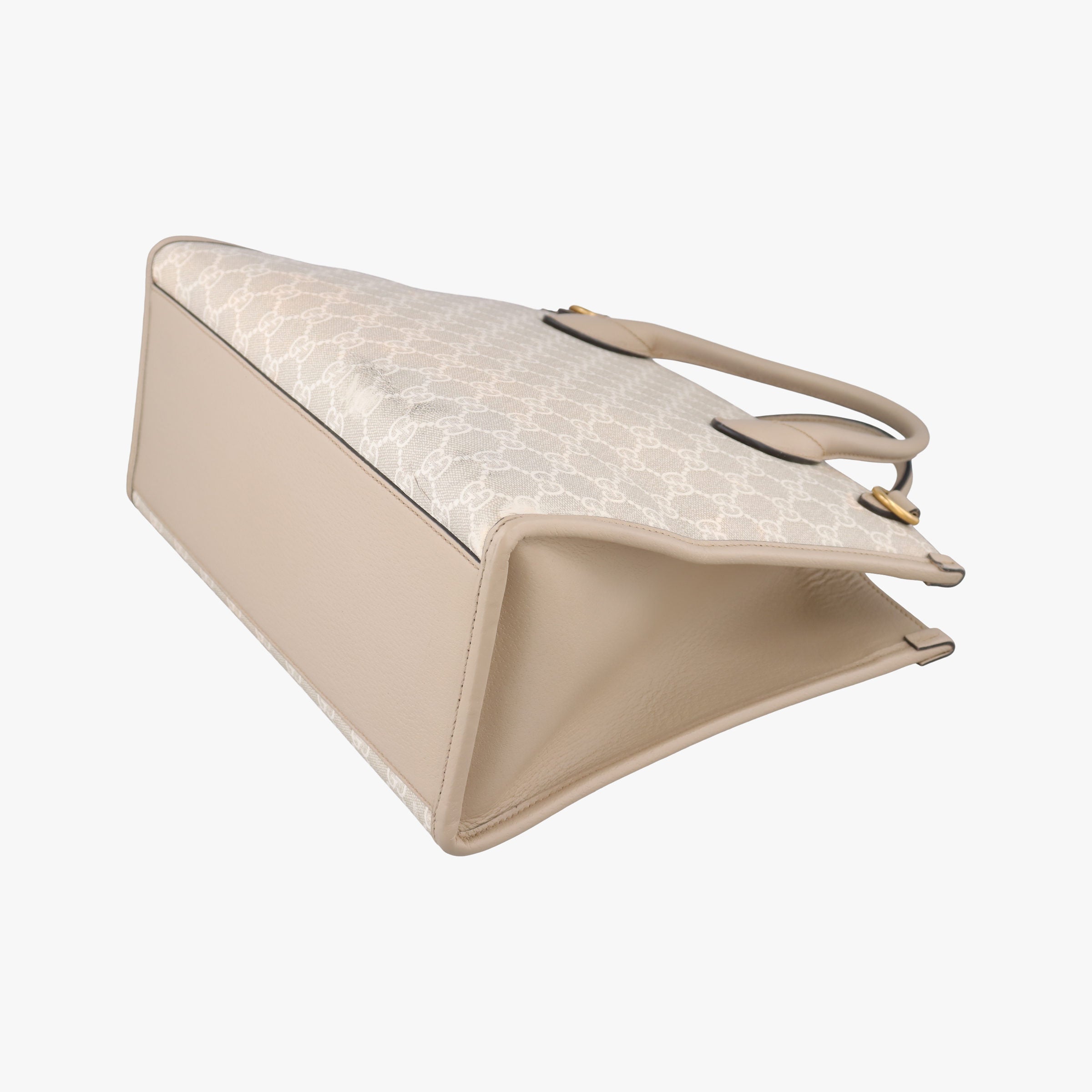 Pre-owned Gucci Interlocking G Beige PVC coated canvas×Leather 659983 shoulderbag | stylenewstar