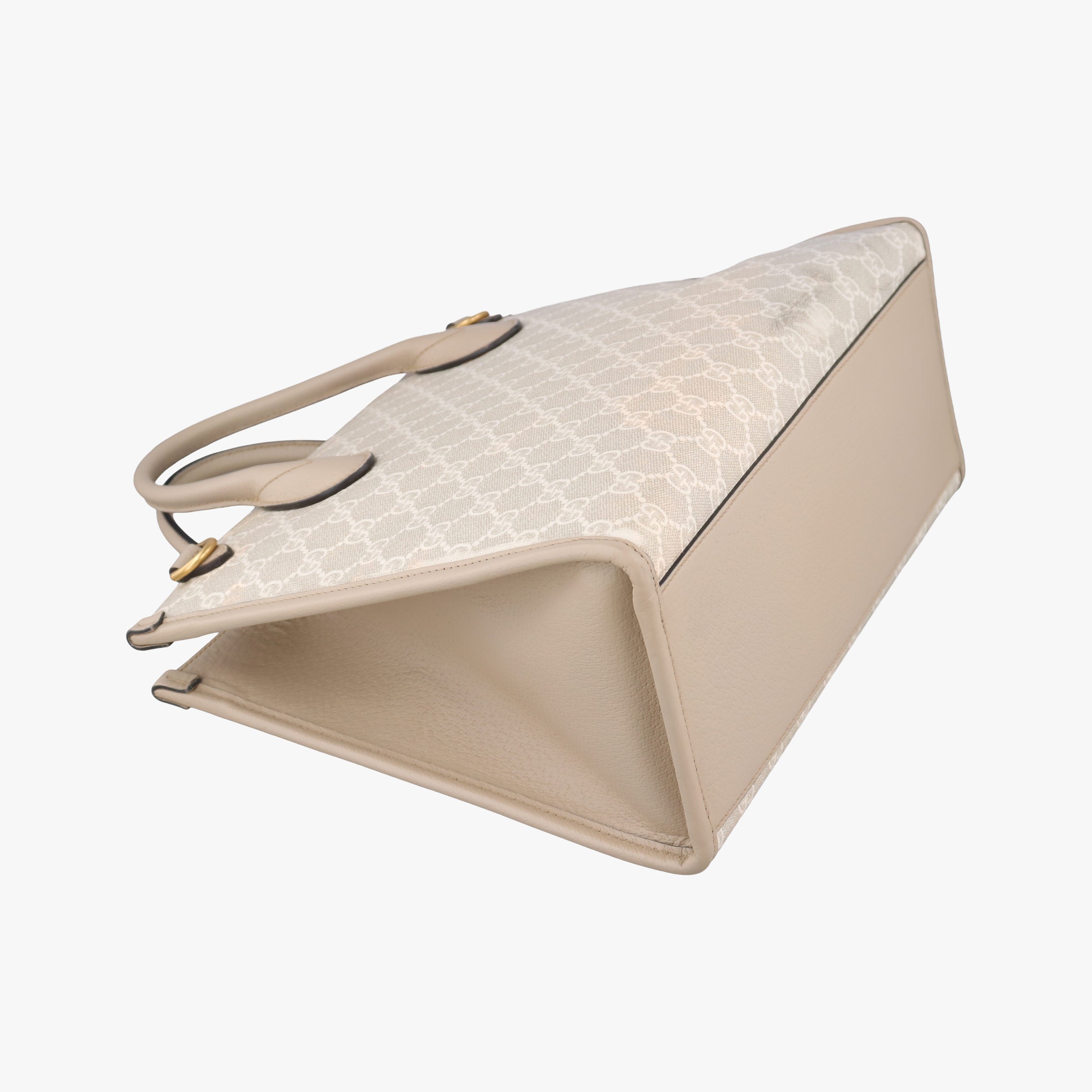 Pre-owned Gucci Interlocking G Beige PVC coated canvas×Leather 659983 shoulderbag | stylenewstar