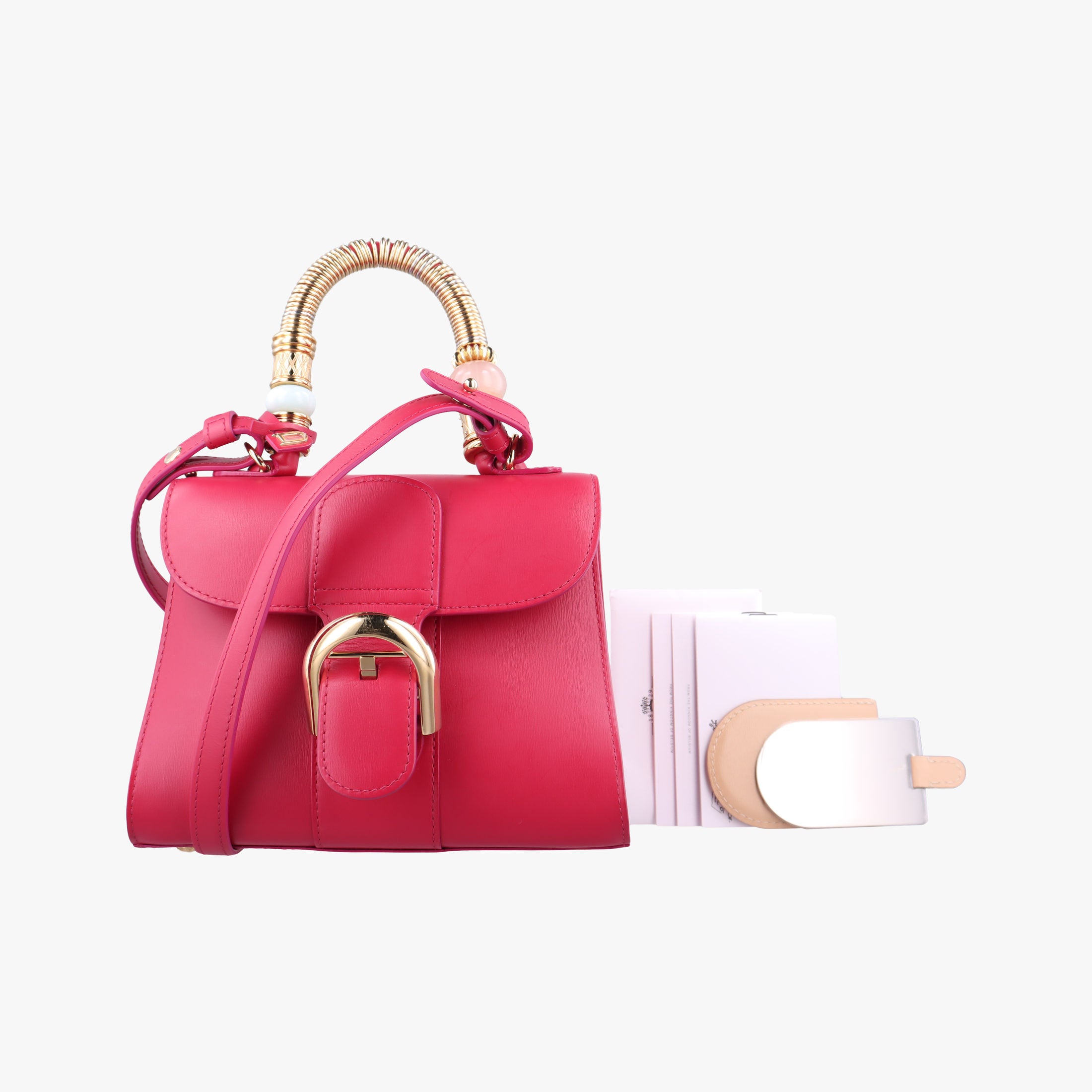 Pre-owned Delvaux Brillant Mini Rose leather  shoulderbag | stylenewstar