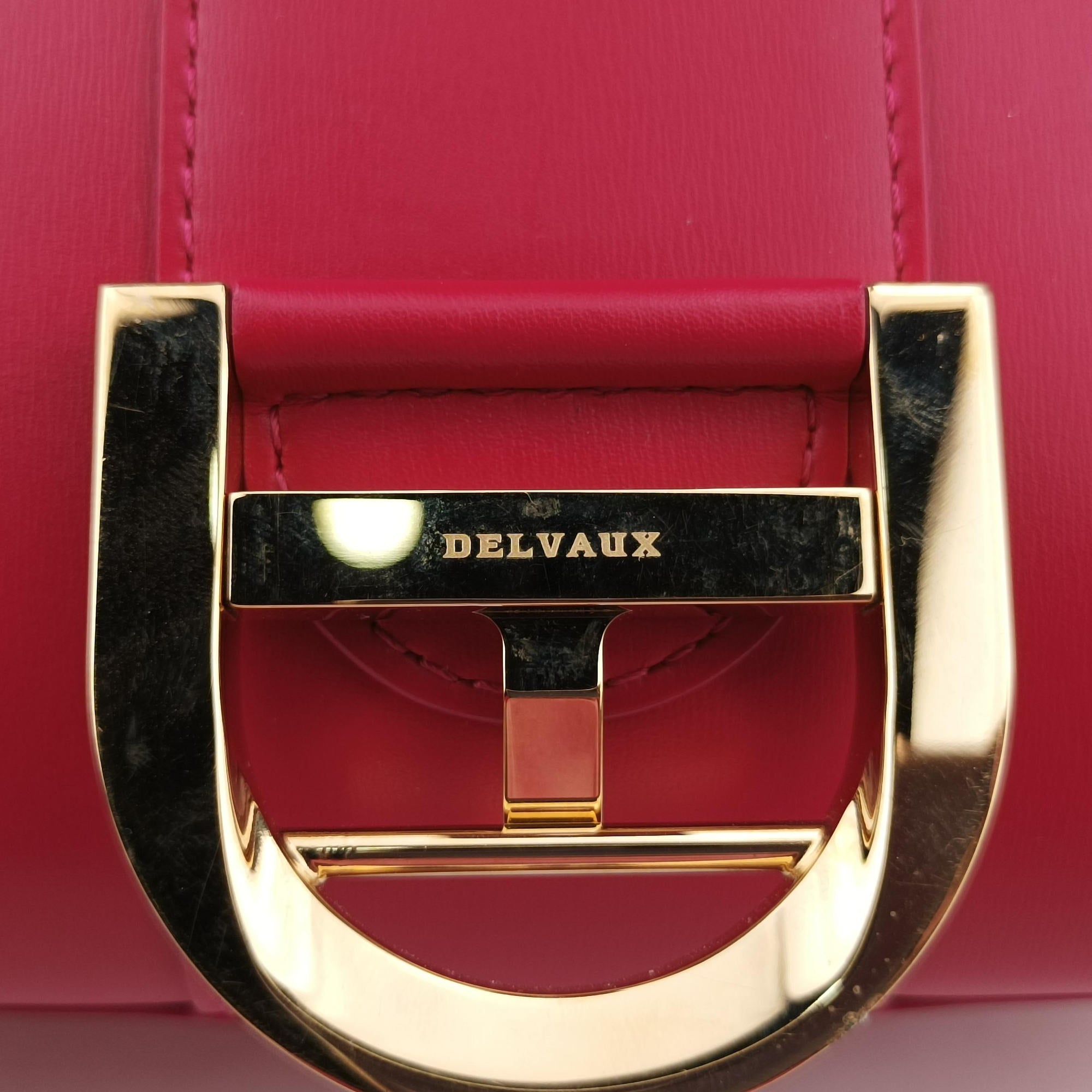 Pre-owned Delvaux Brillant Mini Rose leather  shoulderbag | stylenewstar