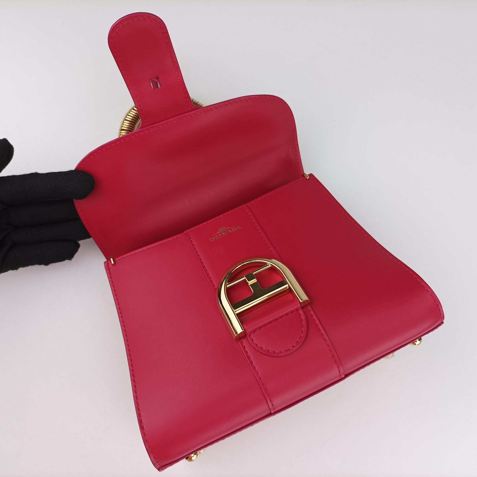 Pre-owned Delvaux Brillant Mini Rose leather  shoulderbag | stylenewstar
