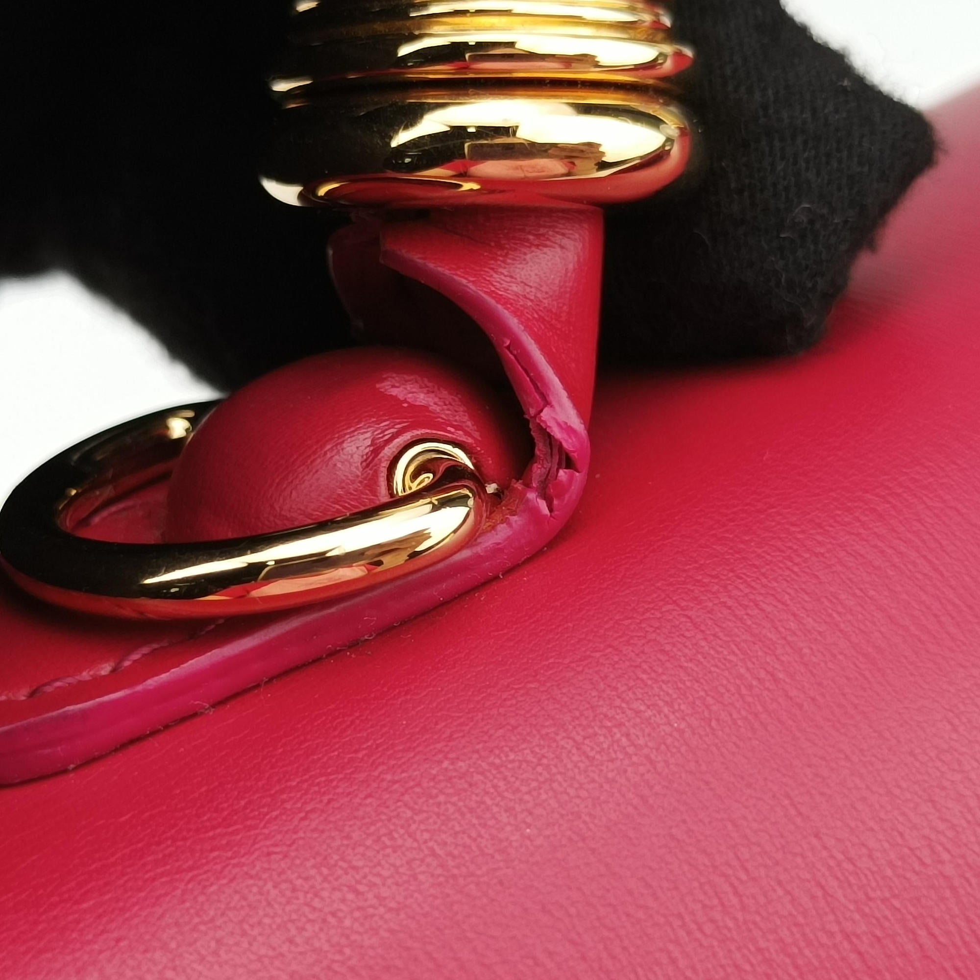 Pre-owned Delvaux Brillant Mini Rose leather  shoulderbag | stylenewstar