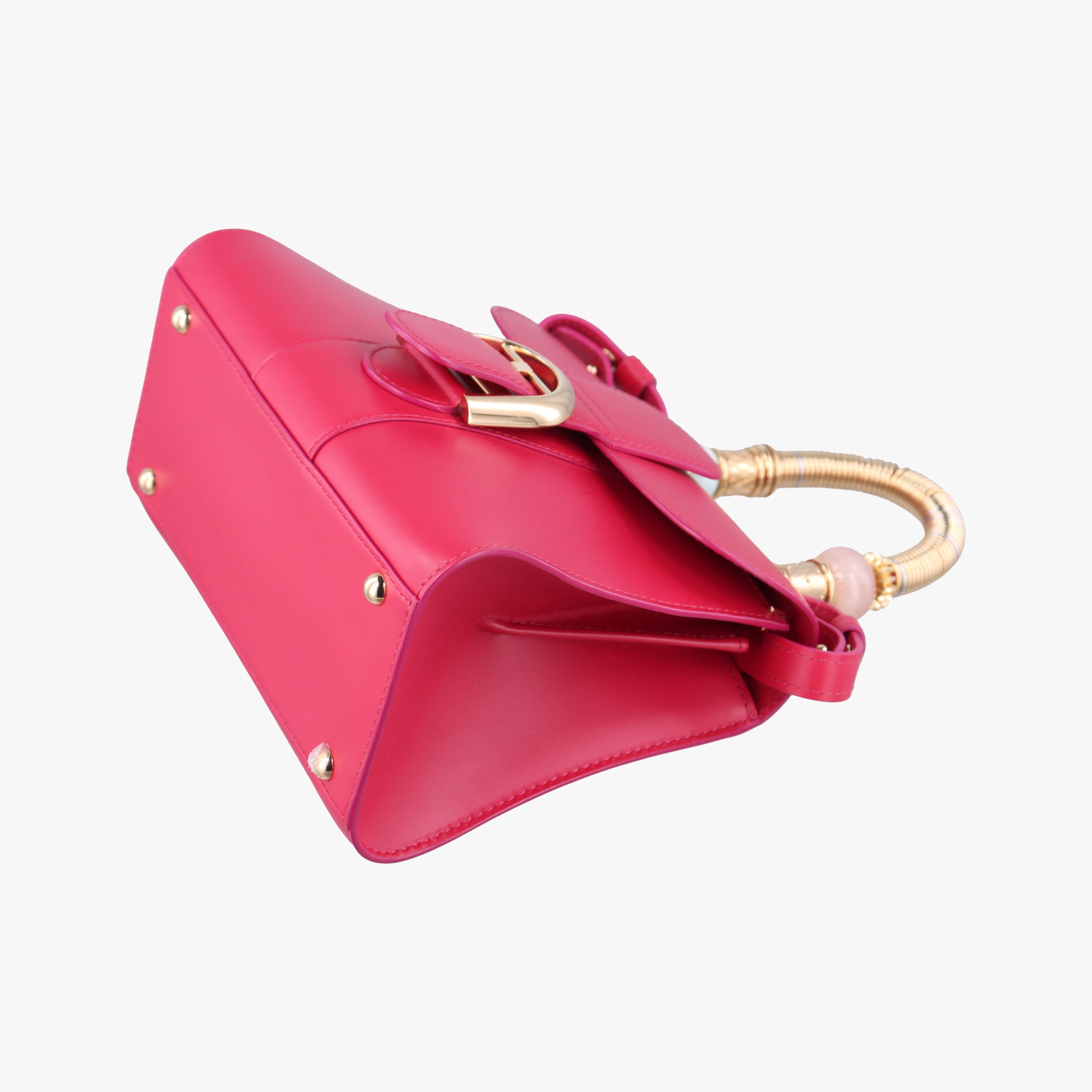 Pre-owned Delvaux Brillant Mini Rose leather  shoulderbag | stylenewstar