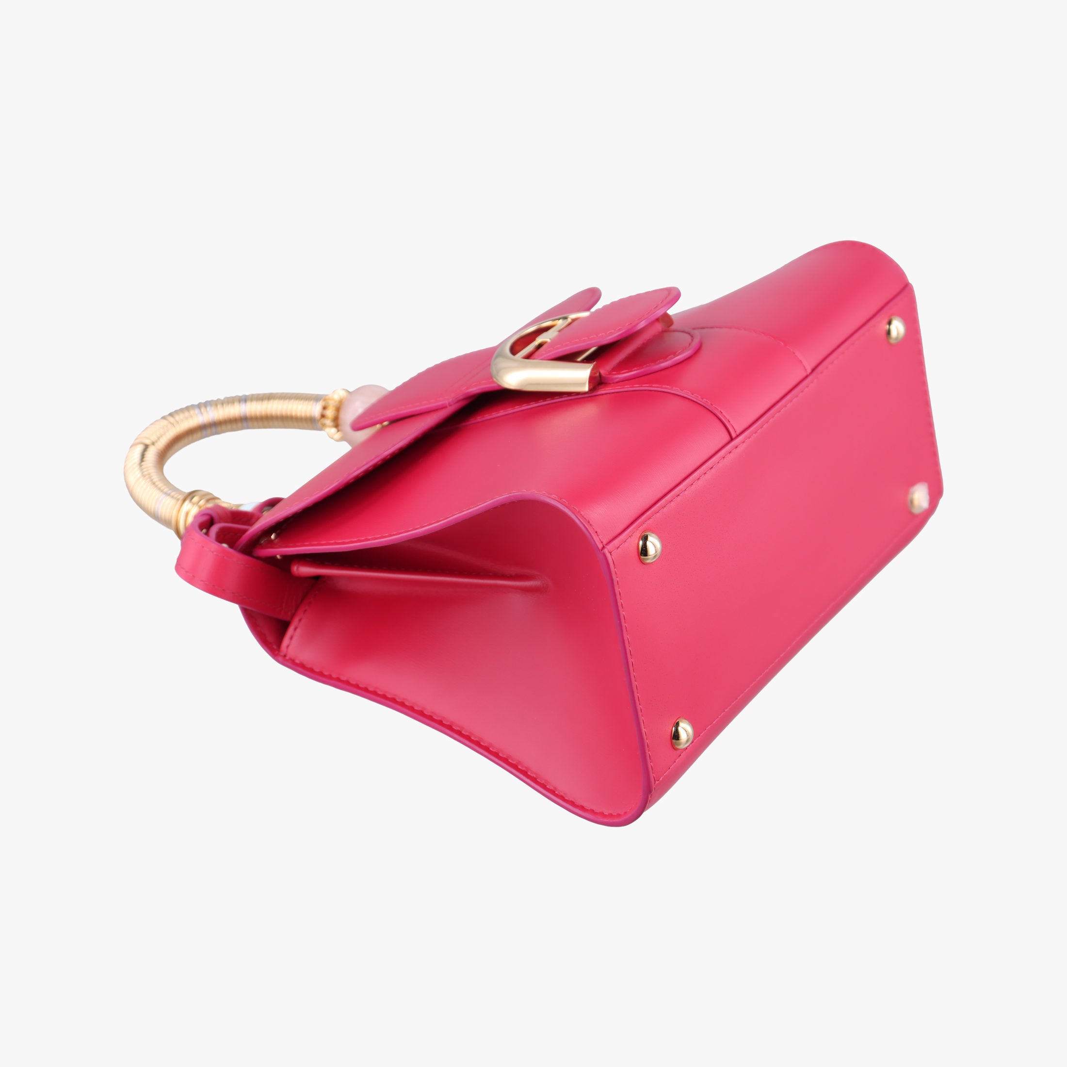 Pre-owned Delvaux Brillant Mini Rose leather  shoulderbag | stylenewstar