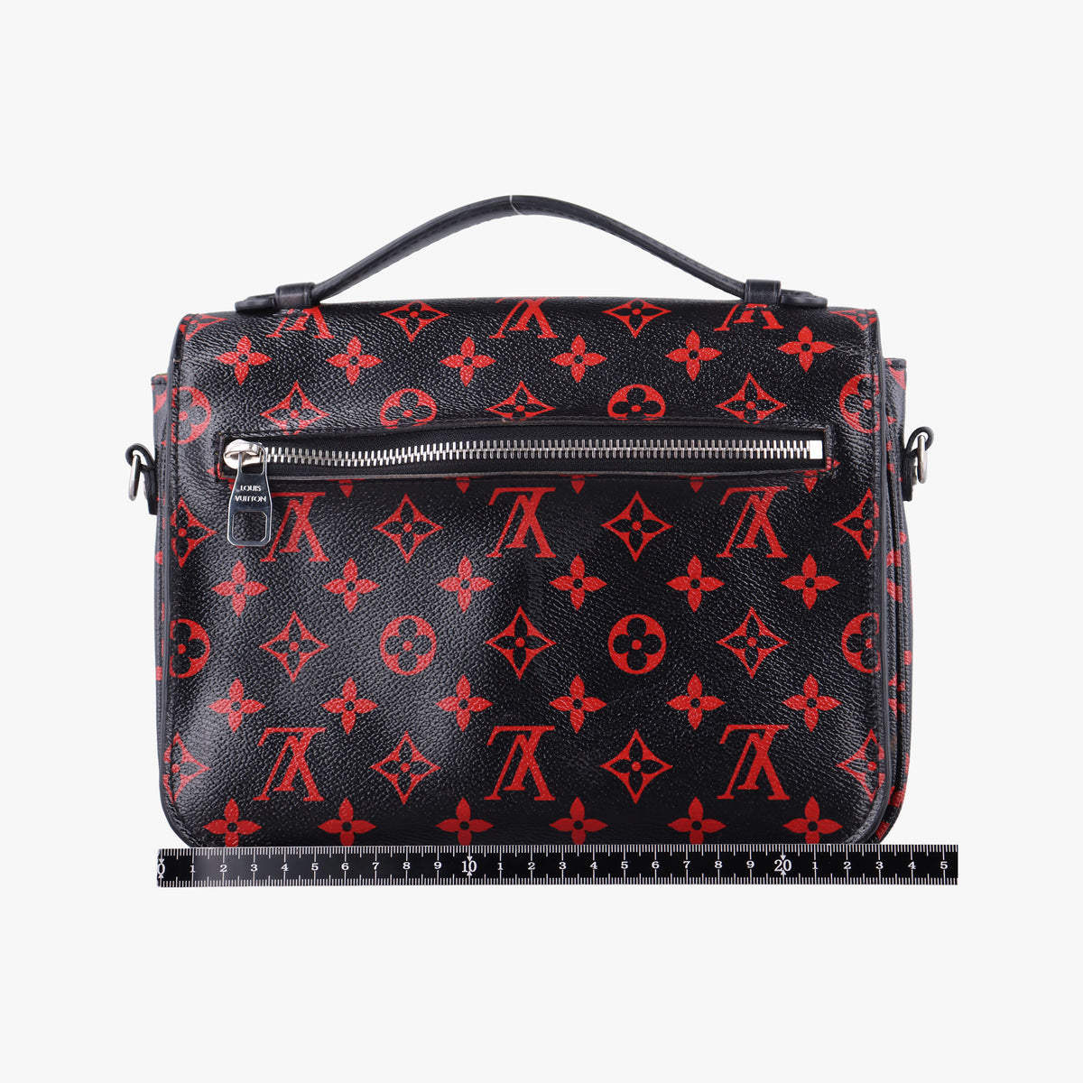 Pre-owned Louis Vuitton Pochette Metis MM Noir×ROUGE Monogram Infrarouge M41462 shoulderbag | stylenewstar