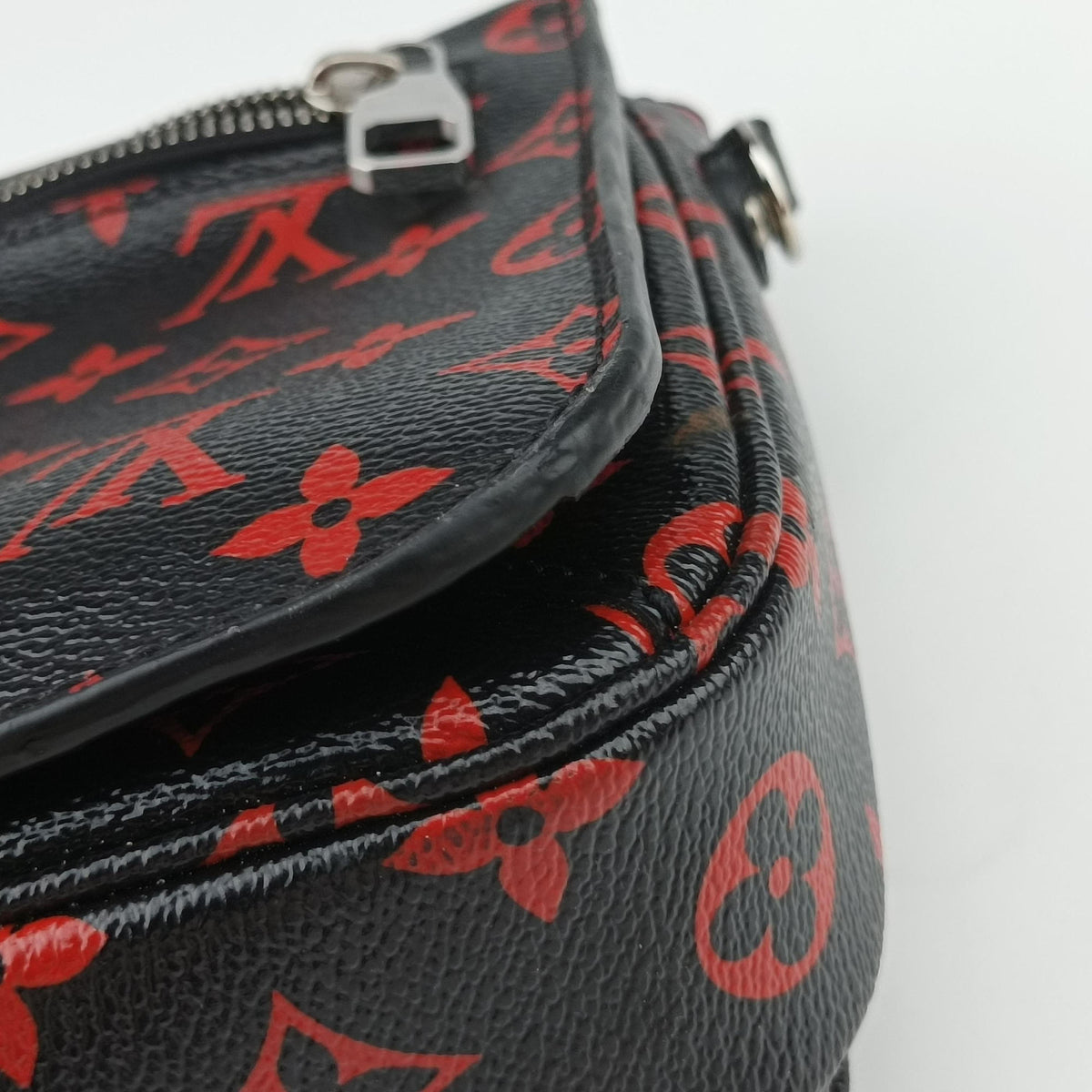 Pre-owned Louis Vuitton Pochette Metis MM Noir×ROUGE Monogram Infrarouge M41462 shoulderbag | stylenewstar