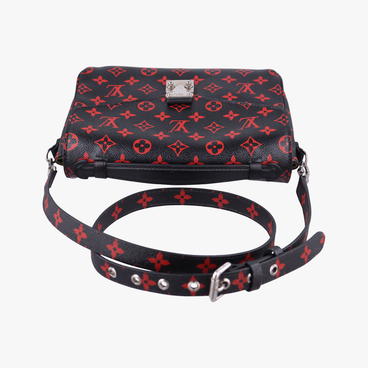 Pre-owned Louis Vuitton Pochette Metis MM Noir×ROUGE Monogram Infrarouge M41462 shoulderbag | stylenewstar