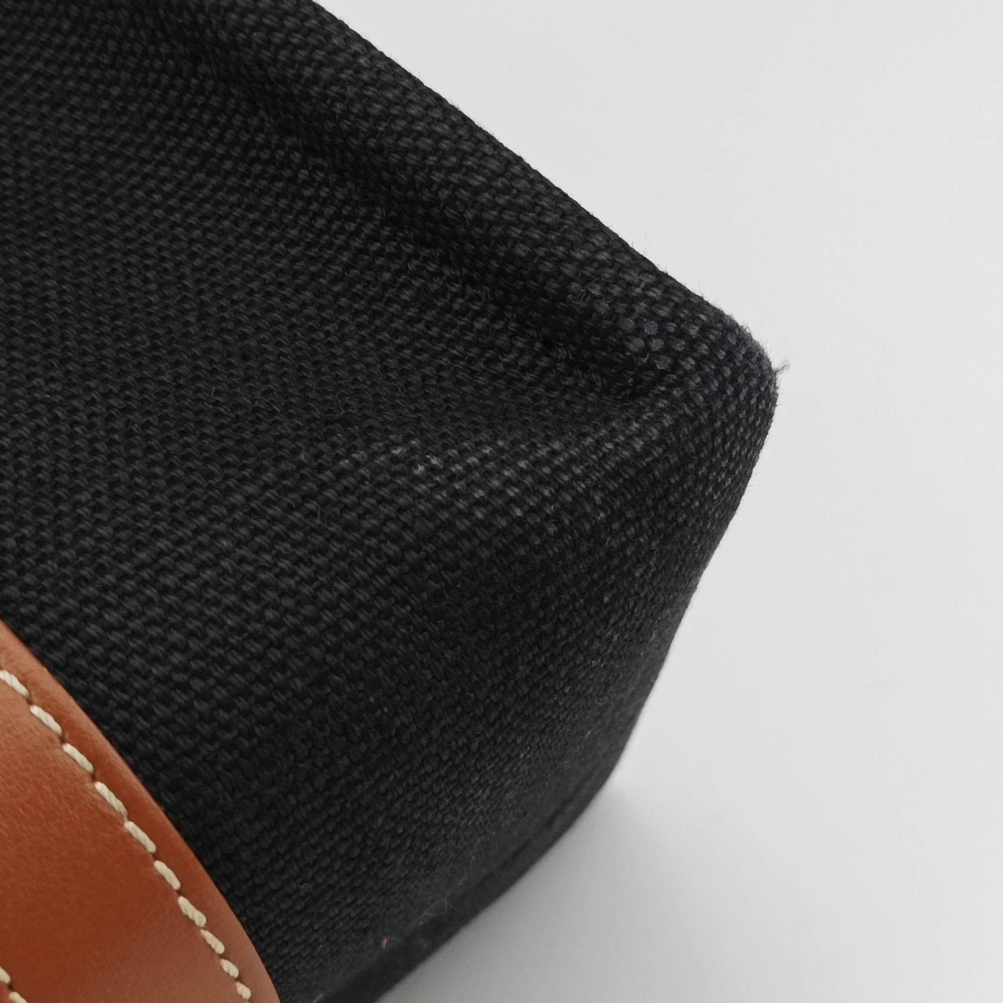 Secondhand Chloe Woody Brown×Black canvas  handbag | stylenewstar