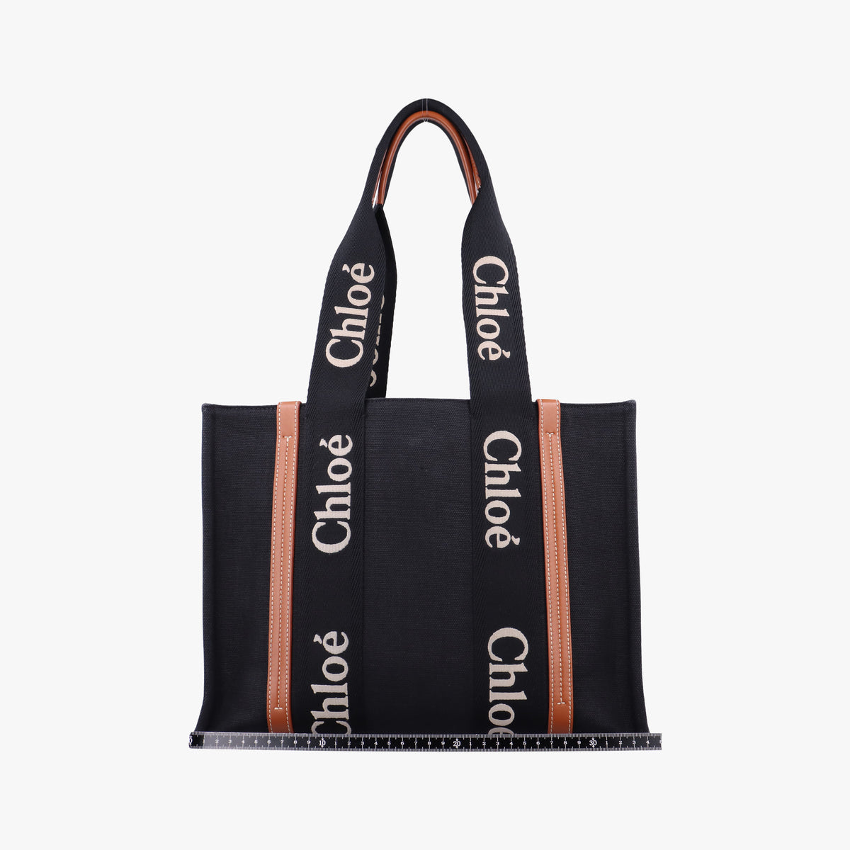 Secondhand Chloe Woody Brown×Black canvas  handbag | stylenewstar