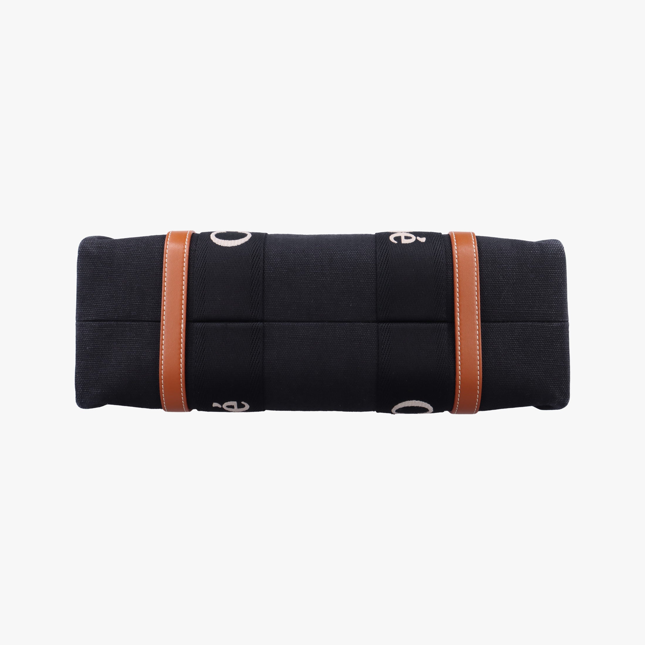 Secondhand Chloe Woody Brown×Black canvas  handbag | stylenewstar