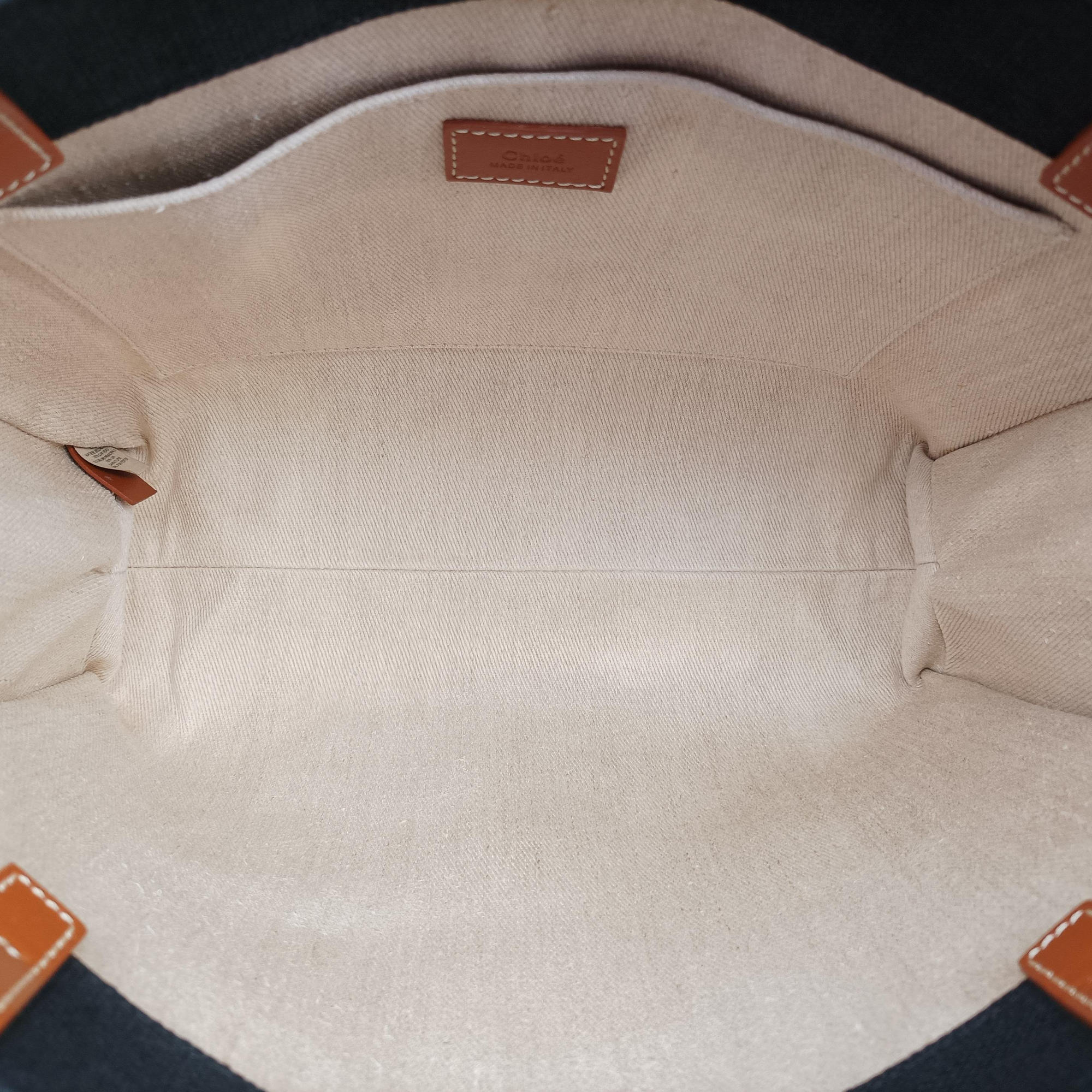 Secondhand Chloe Woody Brown×Black canvas  handbag | stylenewstar