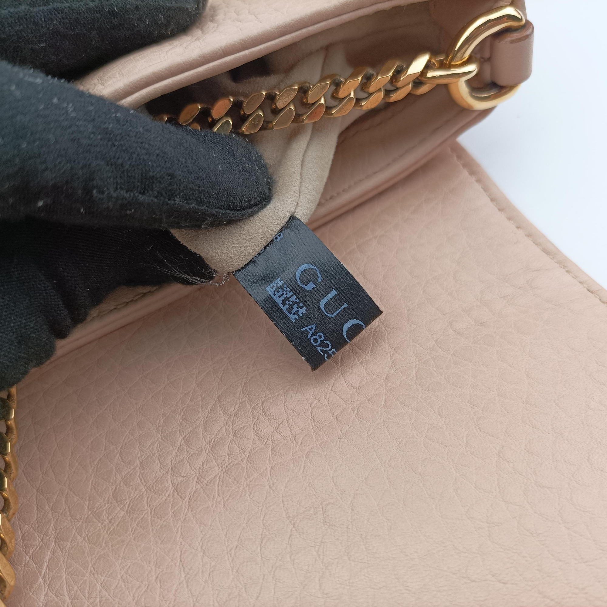 Pre-owned Gucci 1973 Double G Golden-pink Leather 251821 shoulderbag | stylenewstar