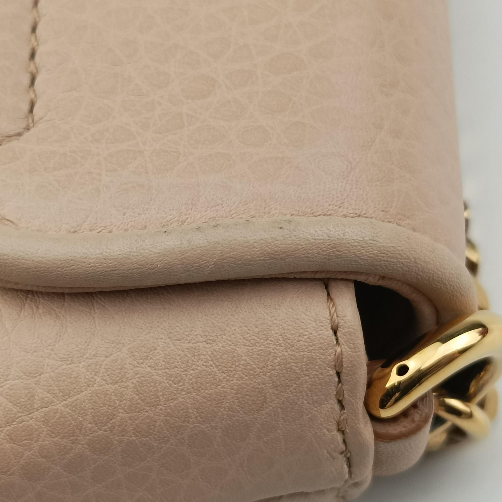 Pre-owned Gucci 1973 Double G Golden-pink Leather 251821 shoulderbag | stylenewstar