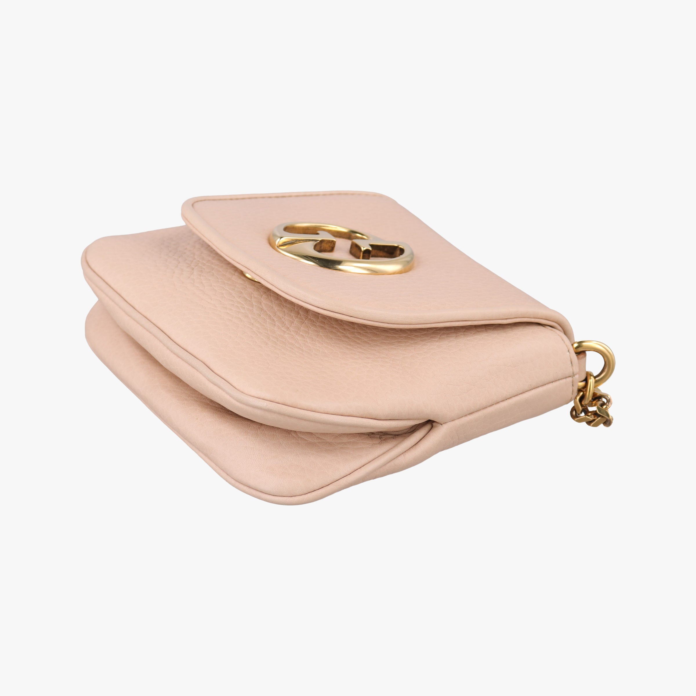 Pre-owned Gucci 1973 Double G Golden-pink Leather 251821 shoulderbag | stylenewstar