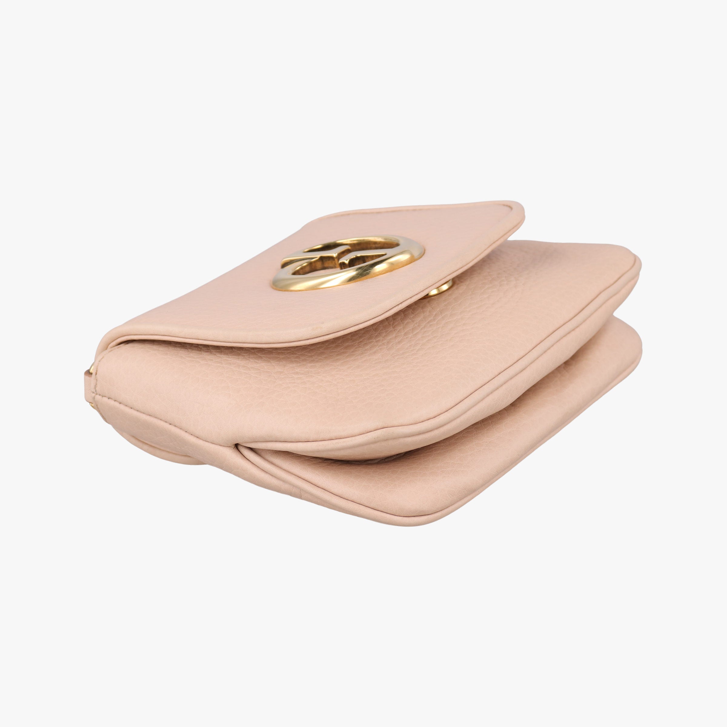 Pre-owned Gucci 1973 Double G Golden-pink Leather 251821 shoulderbag | stylenewstar