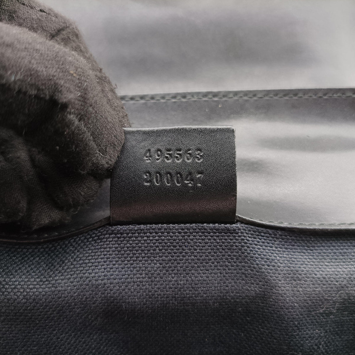 Pre-owned Gucci GG Supreme Black x Gray PVC coated canvas×leather 495563 backpack/rucksack | stylenewstar