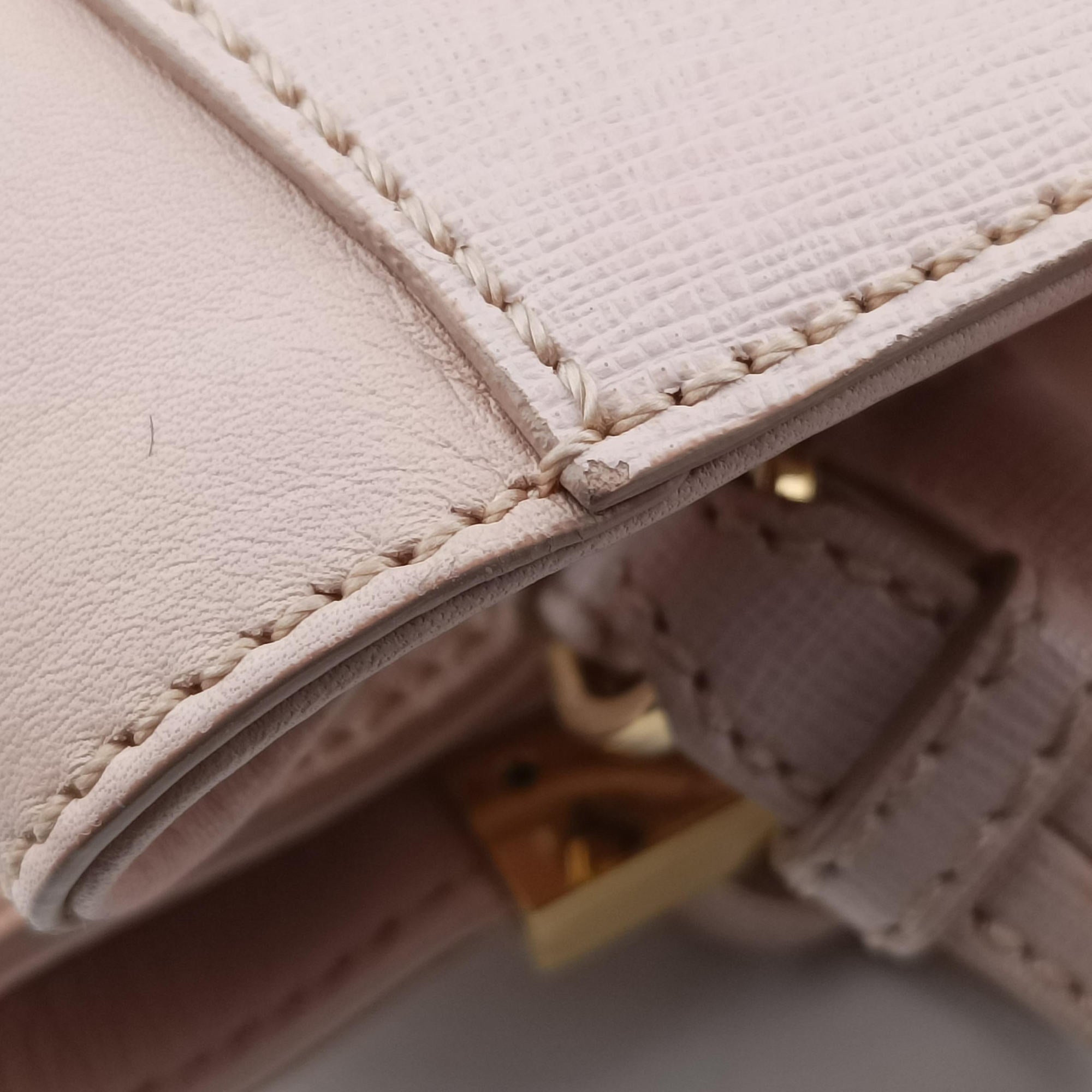 Pre-owned Fendi Petite 2 JOURS Pink Leather 8BH253 shoulderbag | stylenewstar
