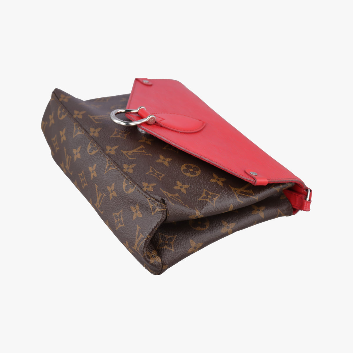 Vintage Louis Vuitton SAINT MICHEL Brown×COQUELICOT Monogram Canvas×epi M44031 shoulderbag | stylenewstar