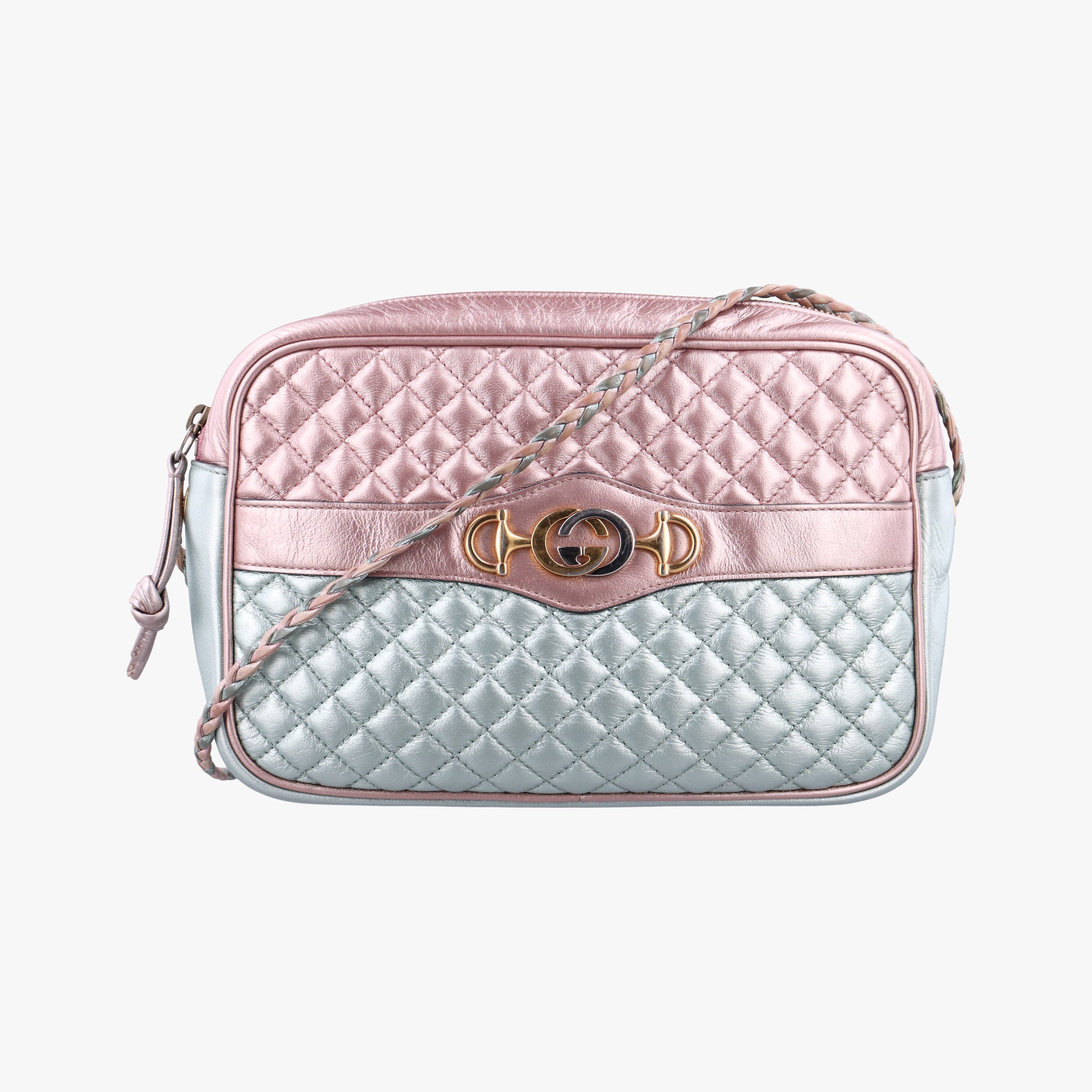 Secondhand Gucci Trapuntata Camera Zumi pink×green×multi Leather 541061 shoulderbag | stylenewstar