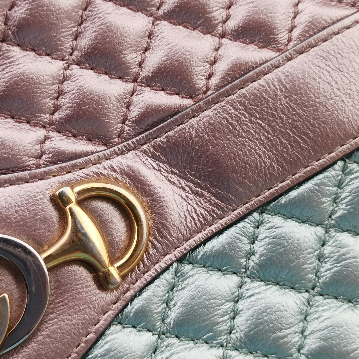 Secondhand Gucci Trapuntata Camera Zumi pink×green×multi Leather 541061 shoulderbag | stylenewstar