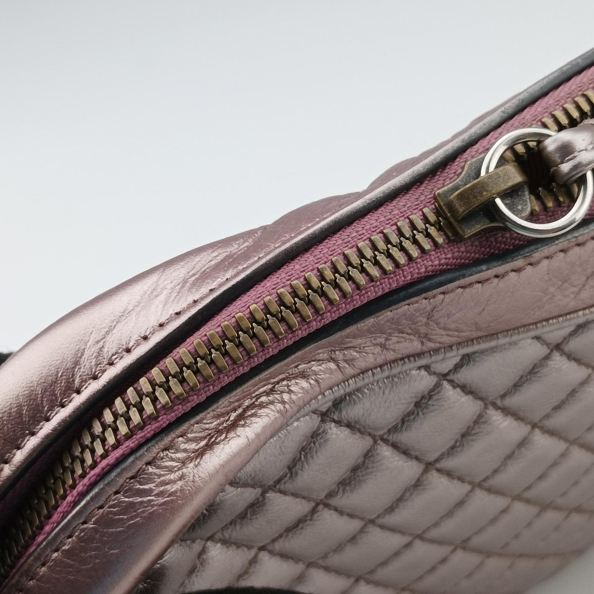 Secondhand Gucci Trapuntata Camera Zumi pink×green×multi Leather 541061 shoulderbag | stylenewstar