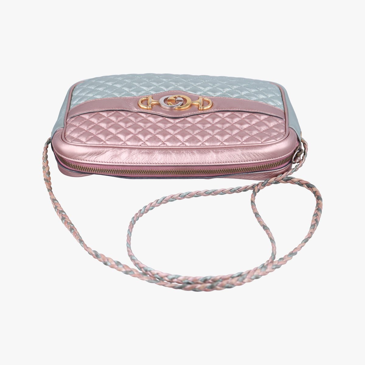 Secondhand Gucci Trapuntata Camera Zumi pink×green×multi Leather 541061 shoulderbag | stylenewstar