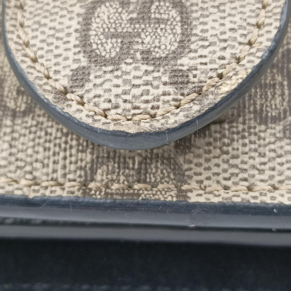 Pre-owned Gucci Dionysus beige×black PVC coated canvas × suede 400249 shoulderbag | stylenewstar