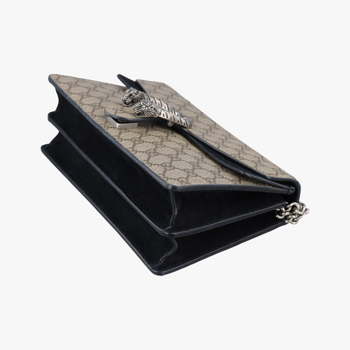 Pre-owned Gucci Dionysus beige×black PVC coated canvas × suede 400249 shoulderbag | stylenewstar