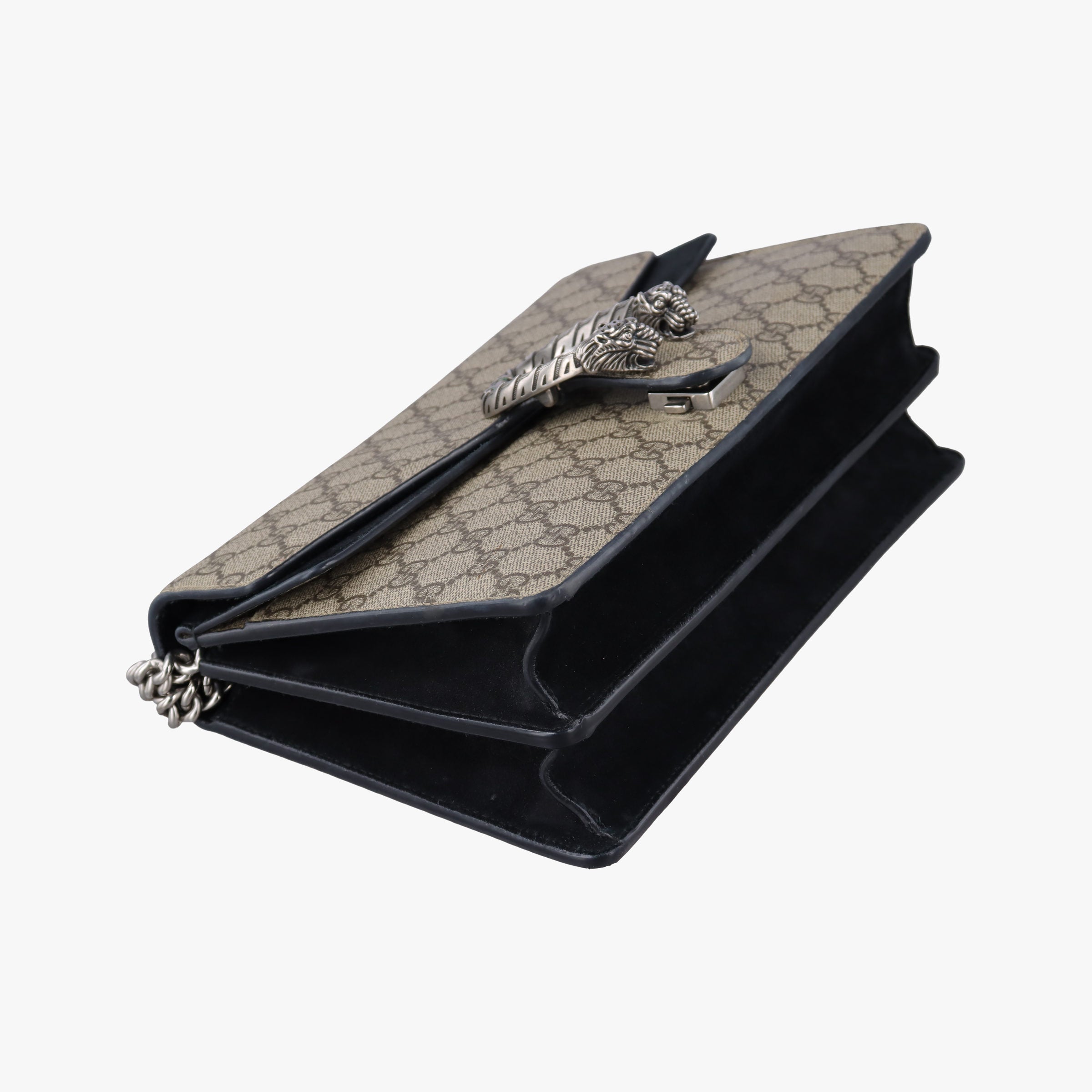 Pre-owned Gucci Dionysus beige×black PVC coated canvas × suede 400249 shoulderbag | stylenewstar