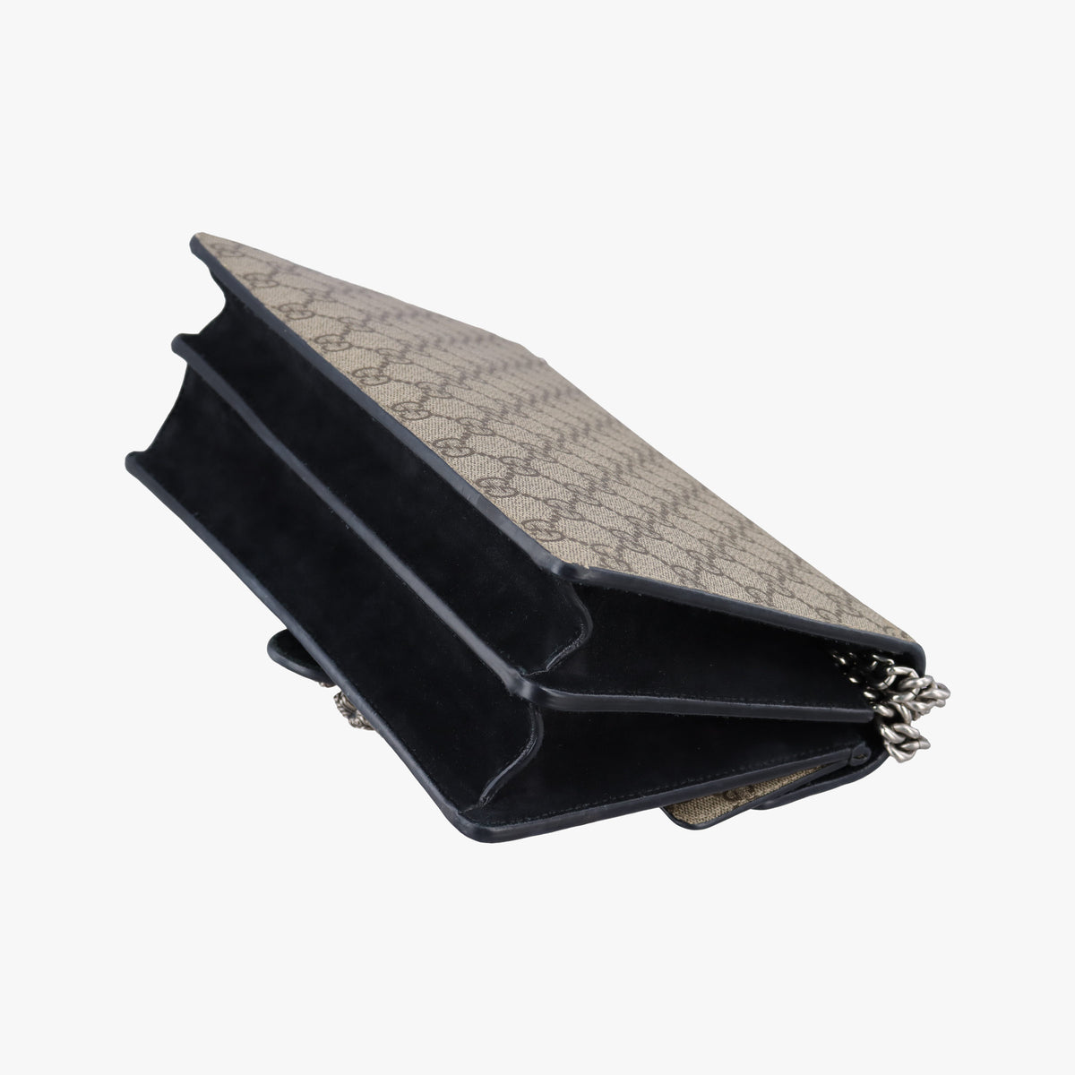 Pre-owned Gucci Dionysus beige×black PVC coated canvas × suede 400249 shoulderbag | stylenewstar