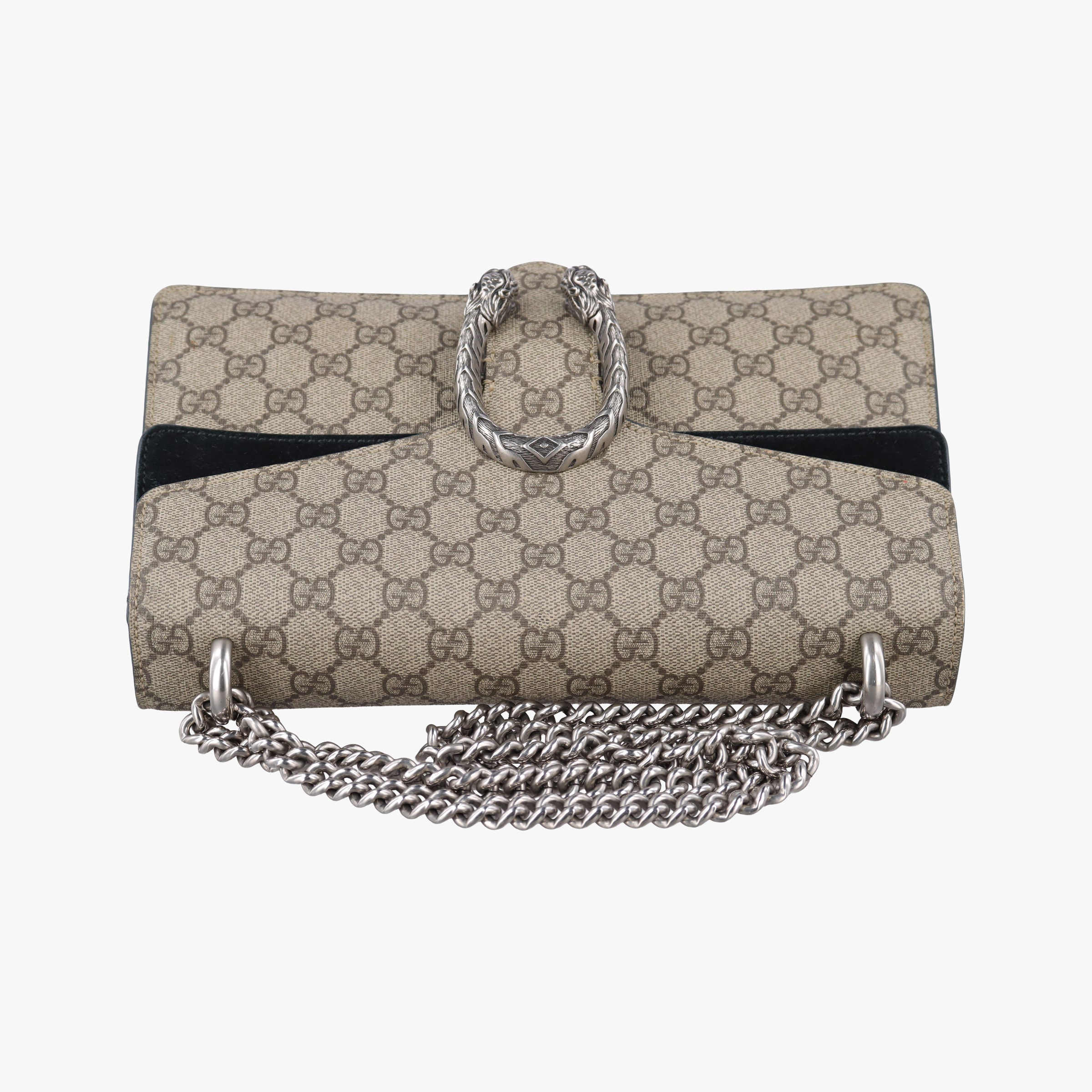 Pre-owned Gucci Dionysus beige×black PVC coated canvas × suede 400249 shoulderbag | stylenewstar