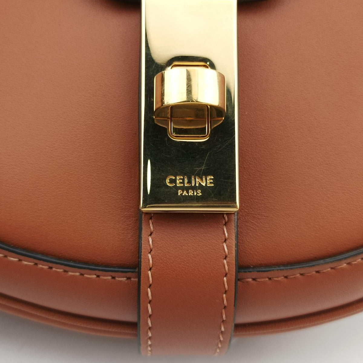 Pre-owned Celine Besace 16 Small Brown Leather W-SL-2 shoulderbag | stylenewstar