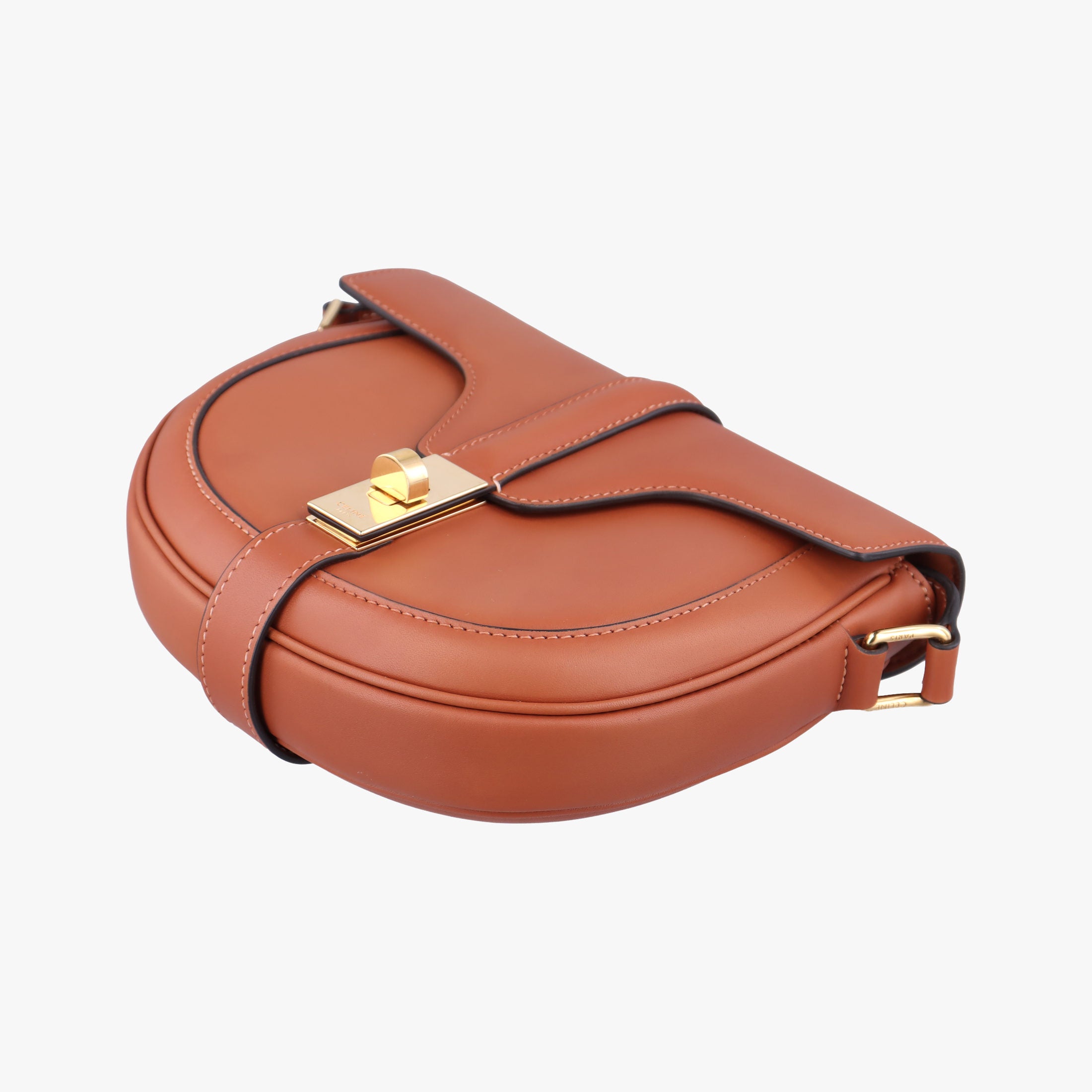 Pre-owned Celine Besace 16 Small Brown Leather W-SL-2 shoulderbag | stylenewstar