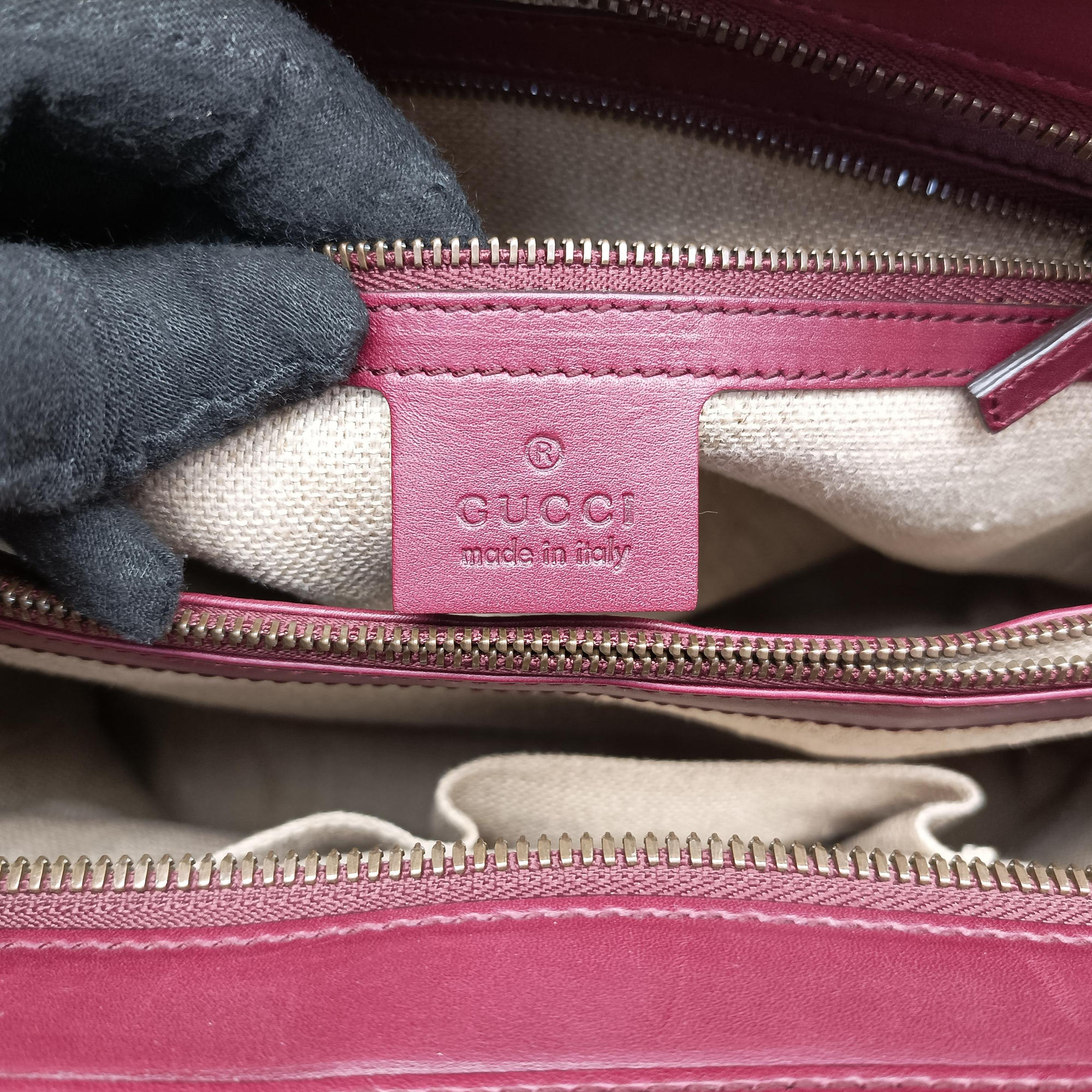 Pre-owned Gucci horse bit Red Leather 296900 handbag | stylenewstar