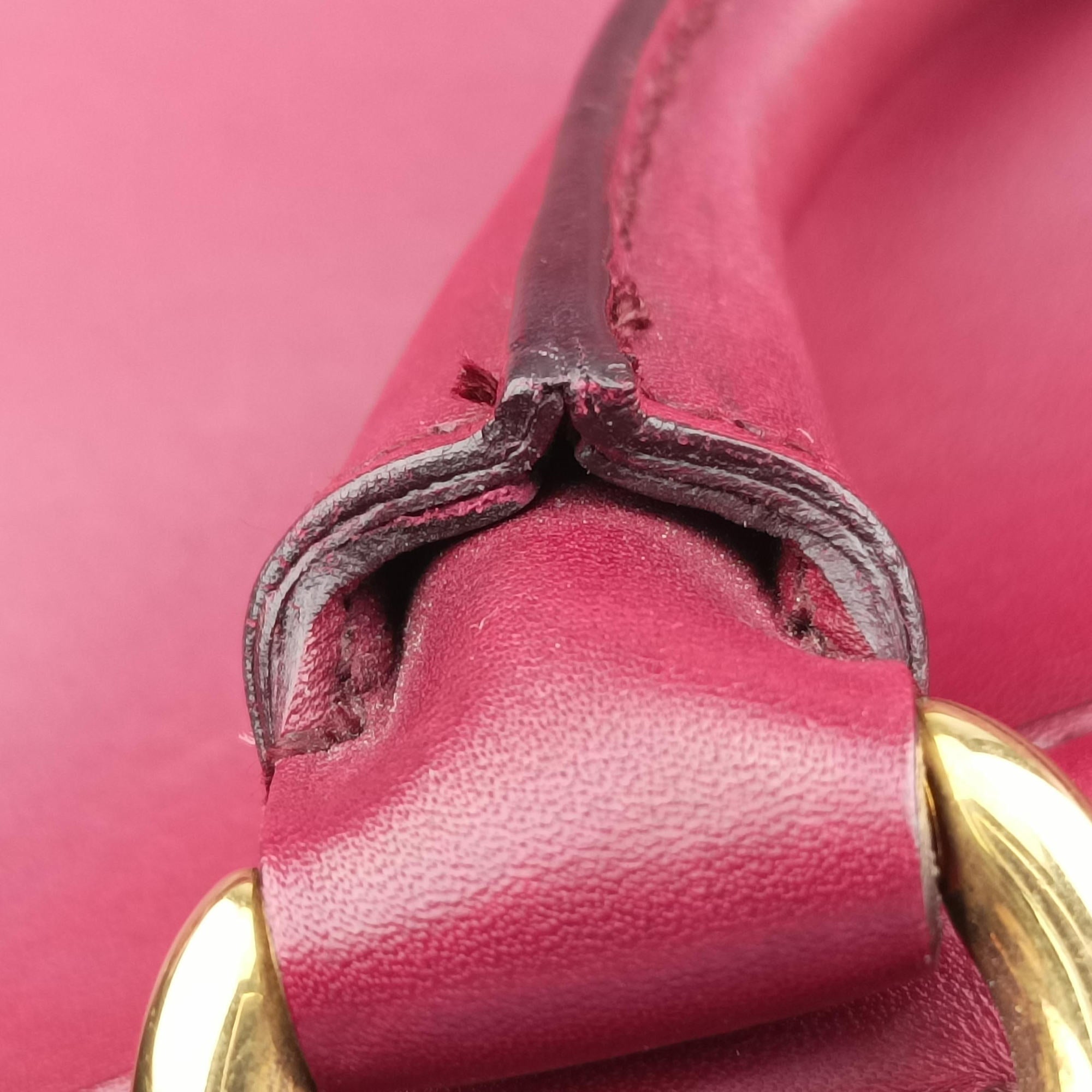 Pre-owned Gucci horse bit Red Leather 296900 handbag | stylenewstar