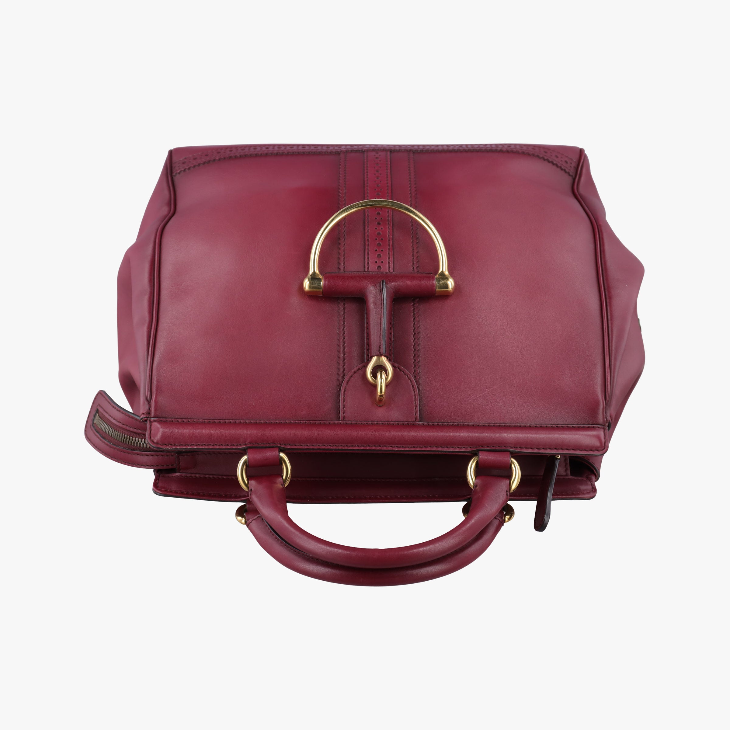 Pre-owned Gucci horse bit Red Leather 296900 handbag | stylenewstar