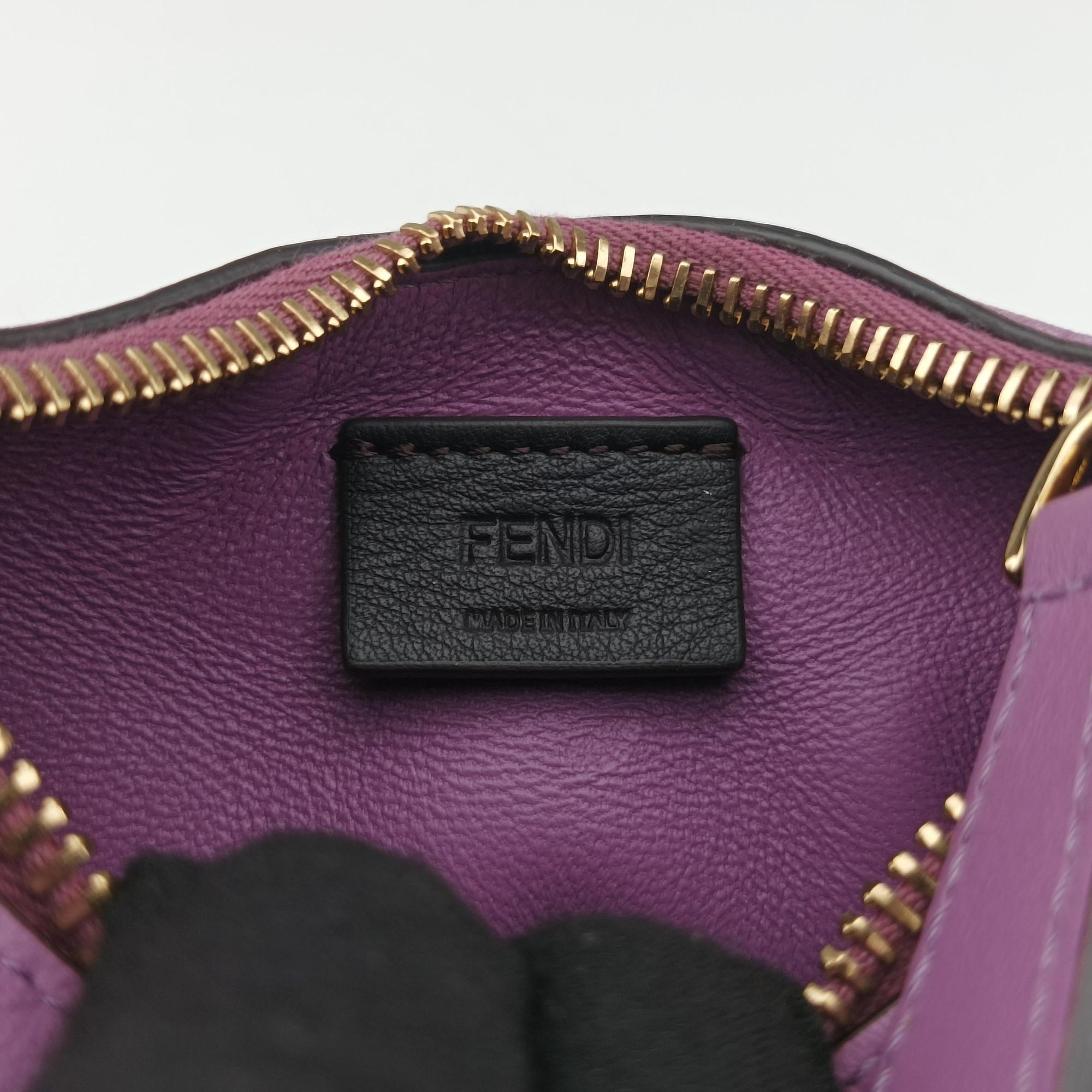 Pre-owned Fendi Nano Fendigraphy Purple Leather 7AS089 handbag | stylenewstar