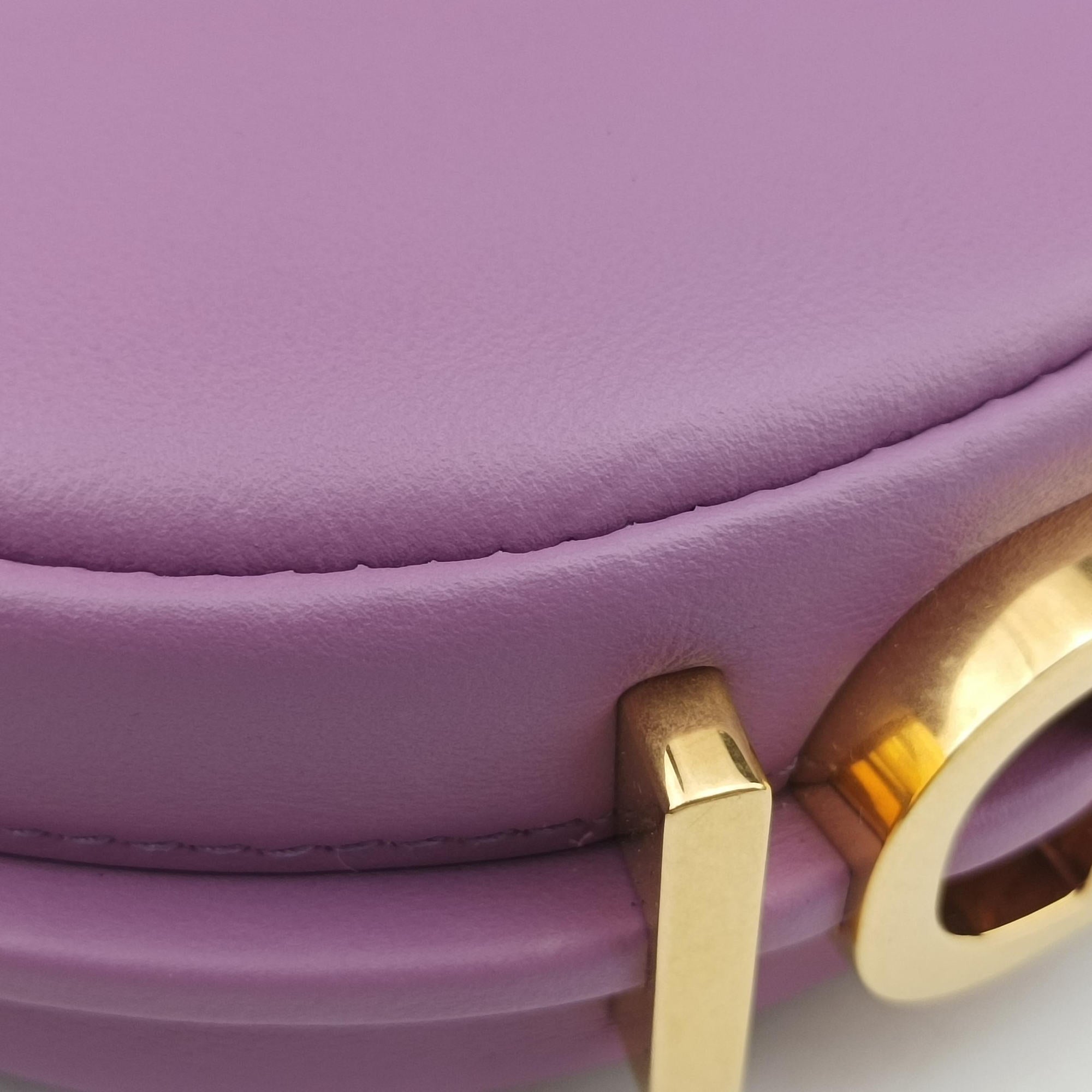 Pre-owned Fendi Nano Fendigraphy Purple Leather 7AS089 handbag | stylenewstar